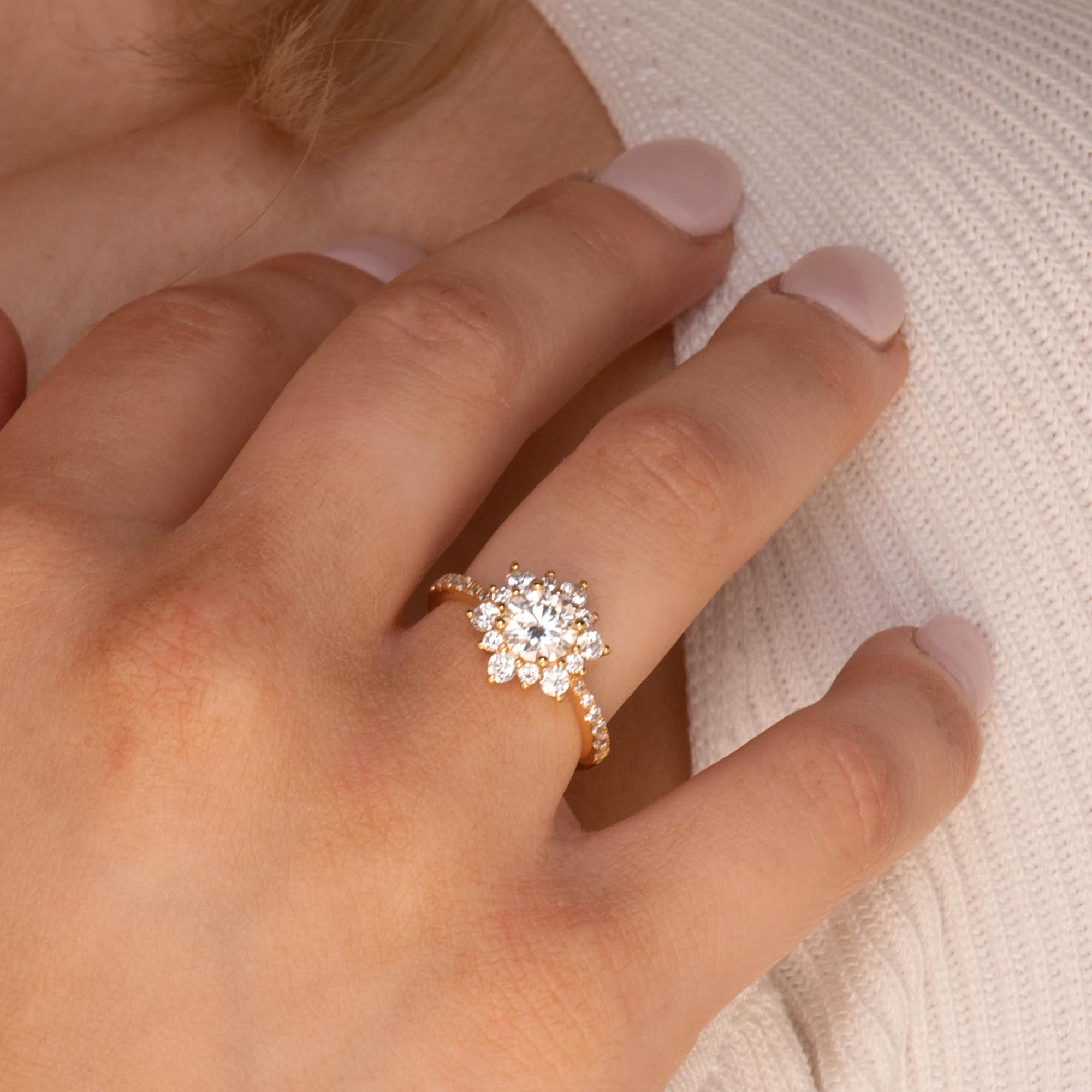 1 ct The Brielle Moissanite Diamond Engagement Ring - Camile & Stone