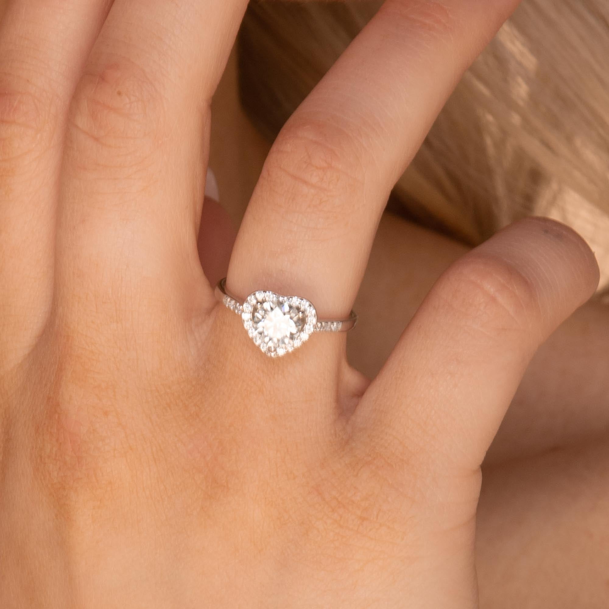 1 ct The Violet Moissanite Diamond Engagement Ring - Camile & Stone