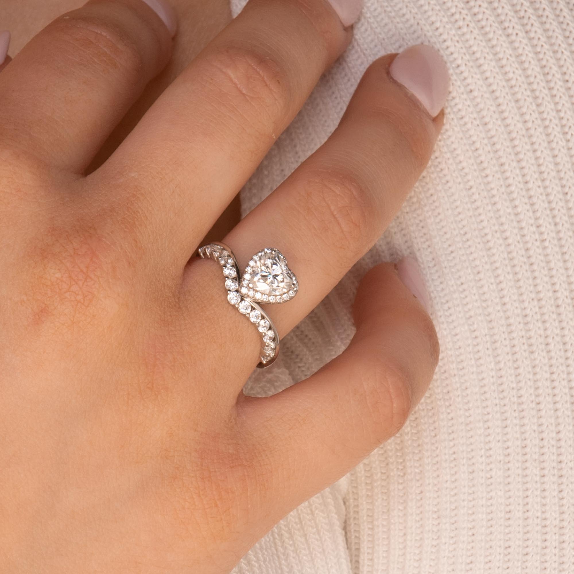 1ct The Eternal Love Moissanite Diamond Engagement Ring - Camile & Stone