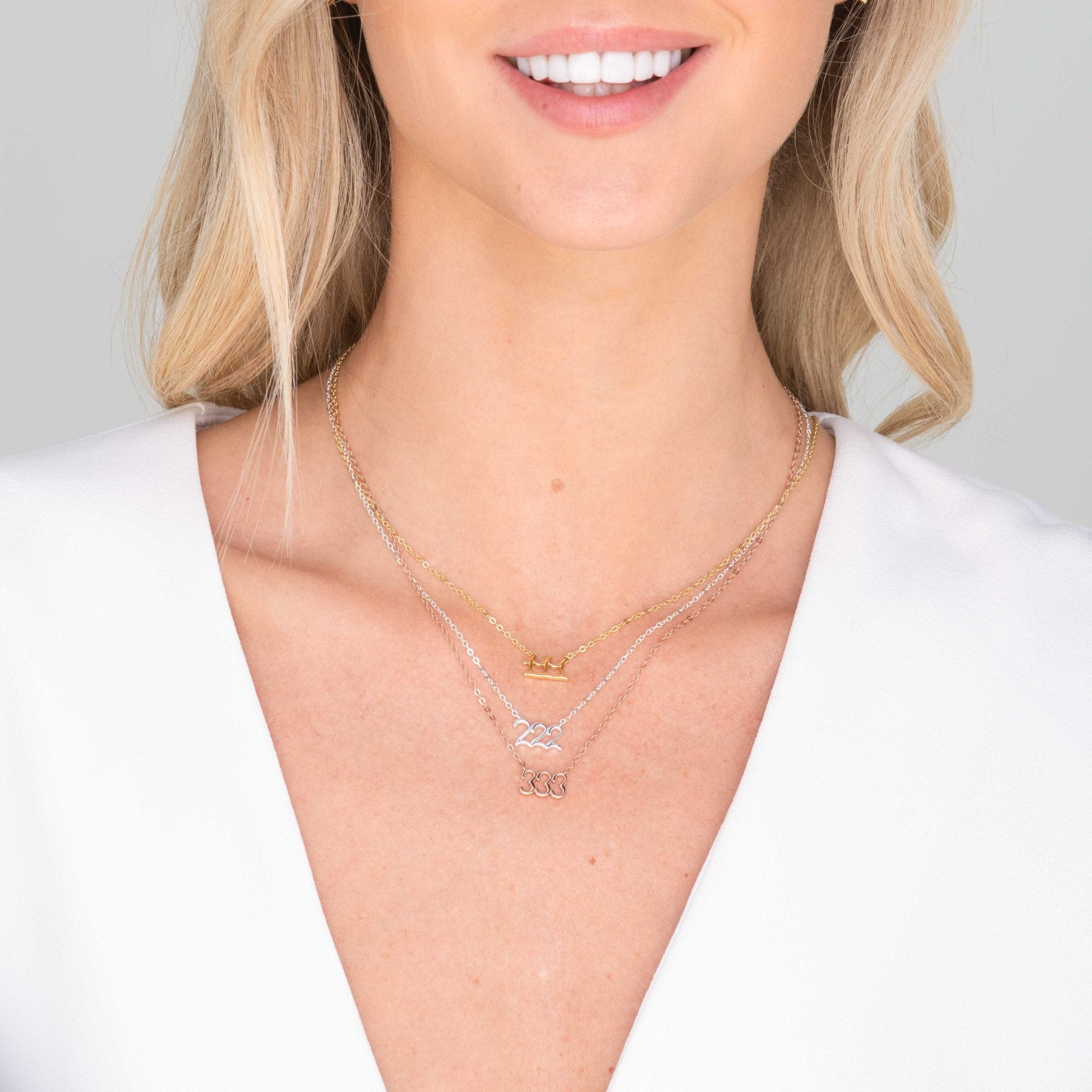 222 Angel Number Pendant Necklace - Camile & Stone