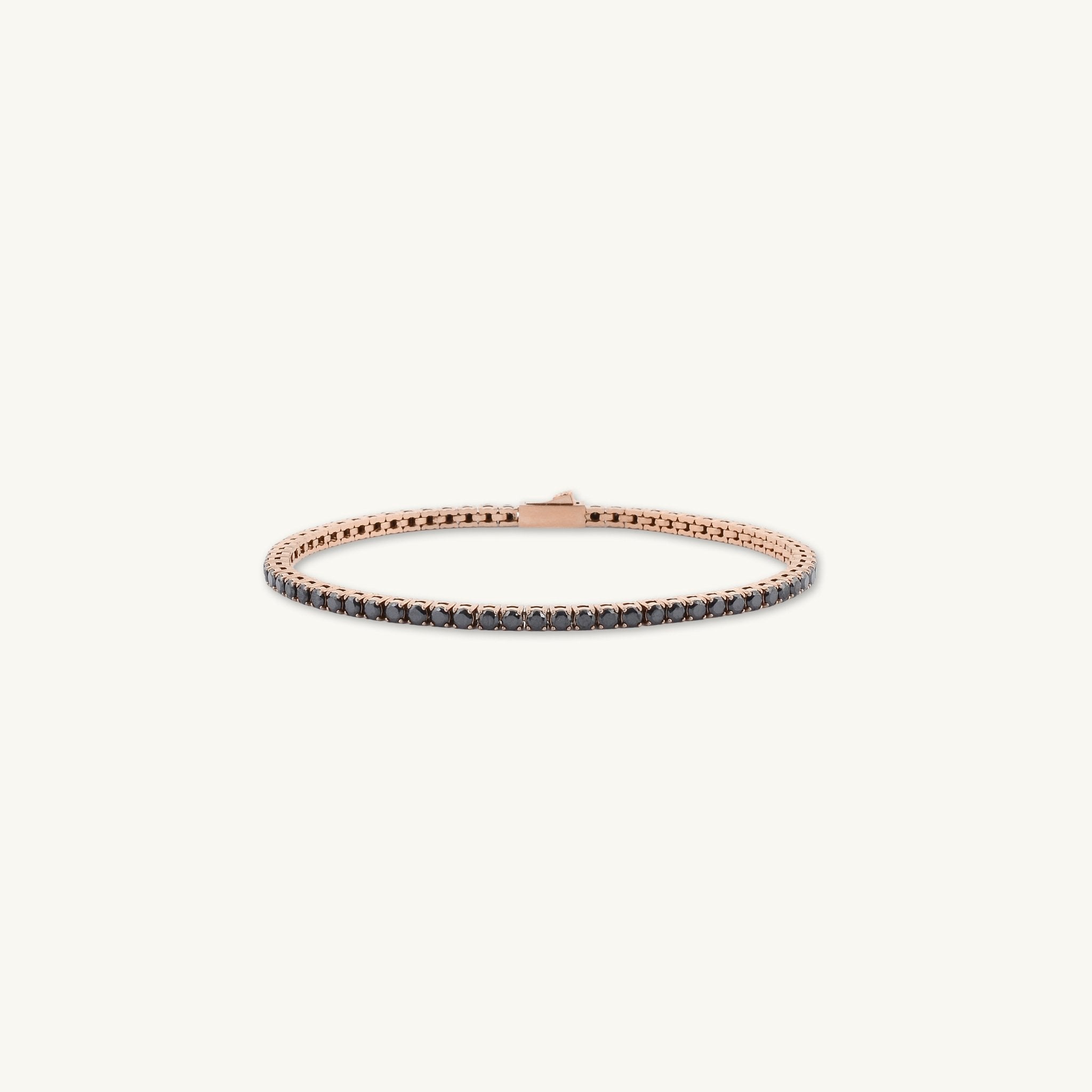 3mm Black Tennis Chain Unisex Bracelet - Camile & Stone