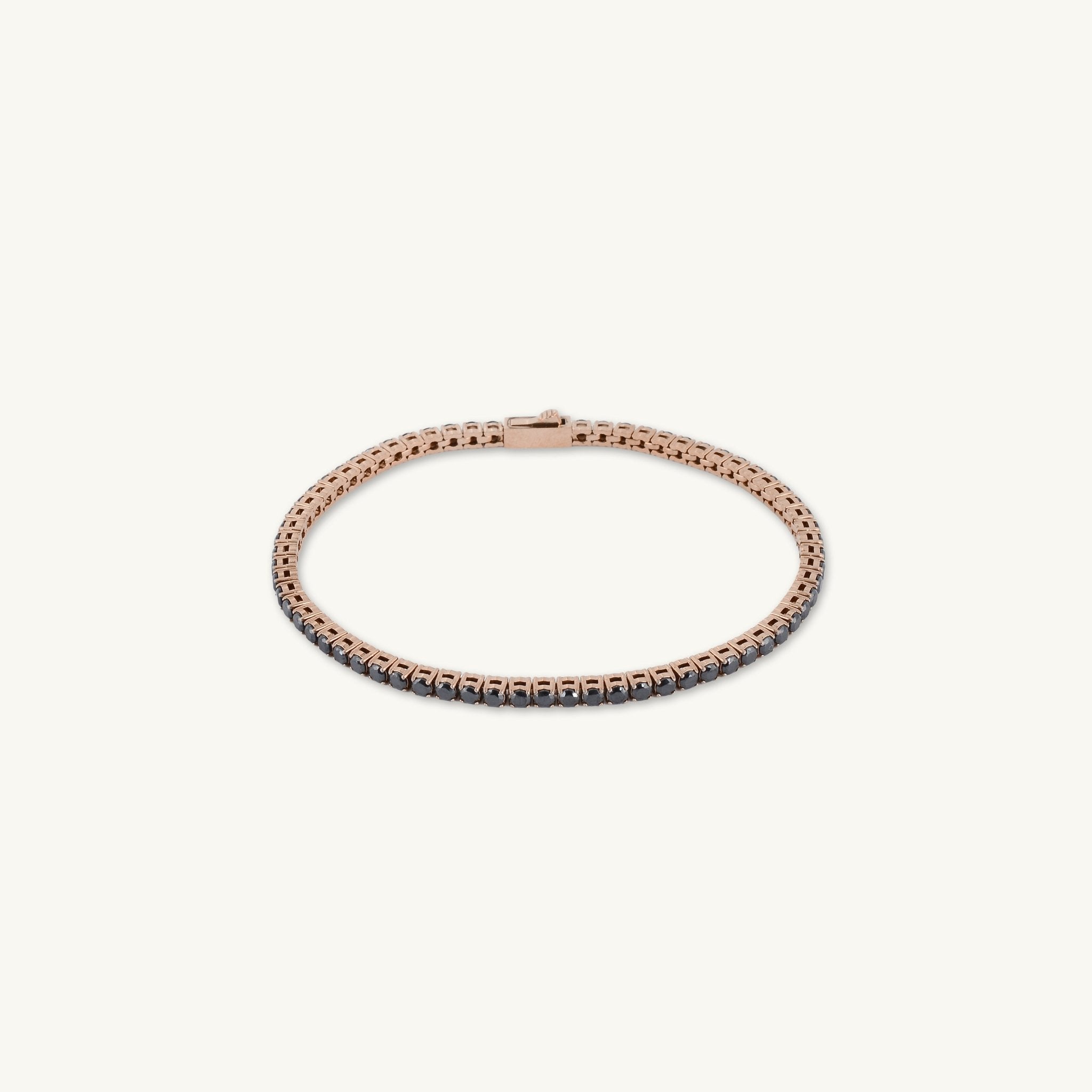 3mm Black Tennis Chain Unisex Bracelet - Camile & Stone