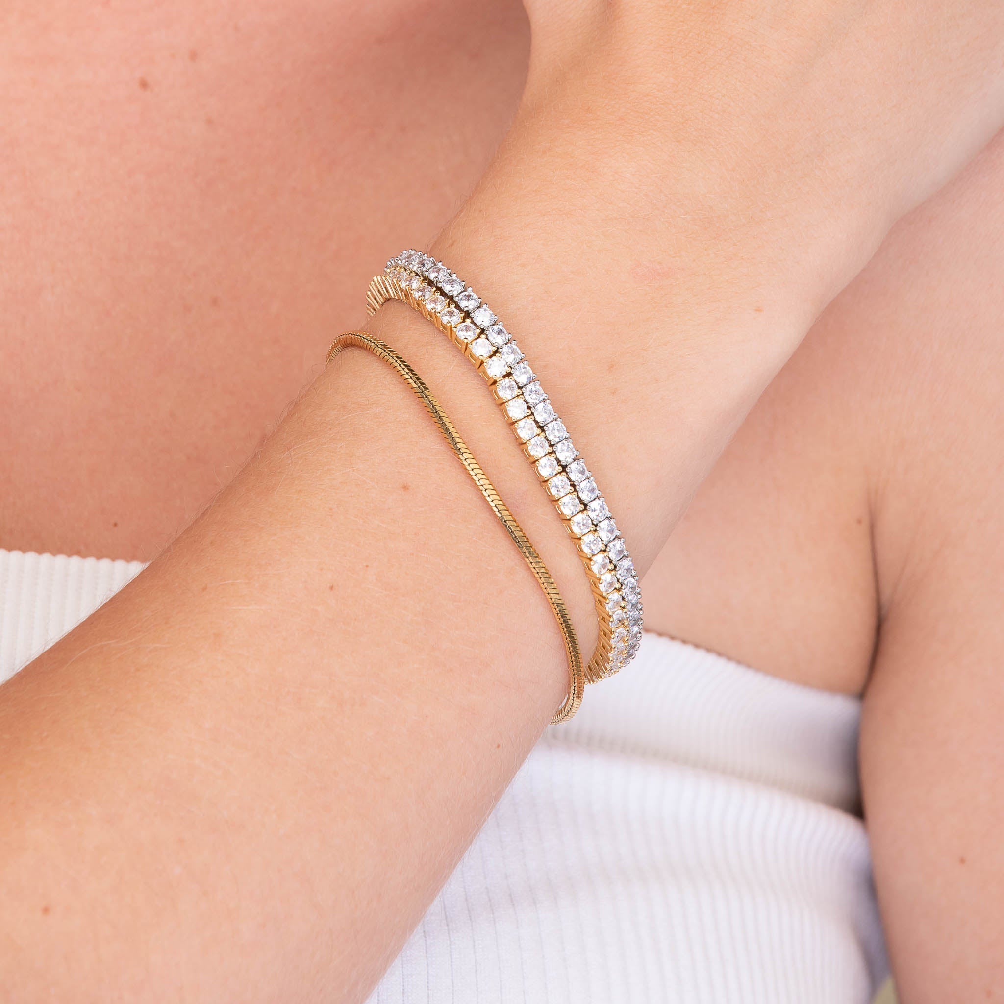 3mm Tennis Chain Unisex Bracelet - Camile & Stone