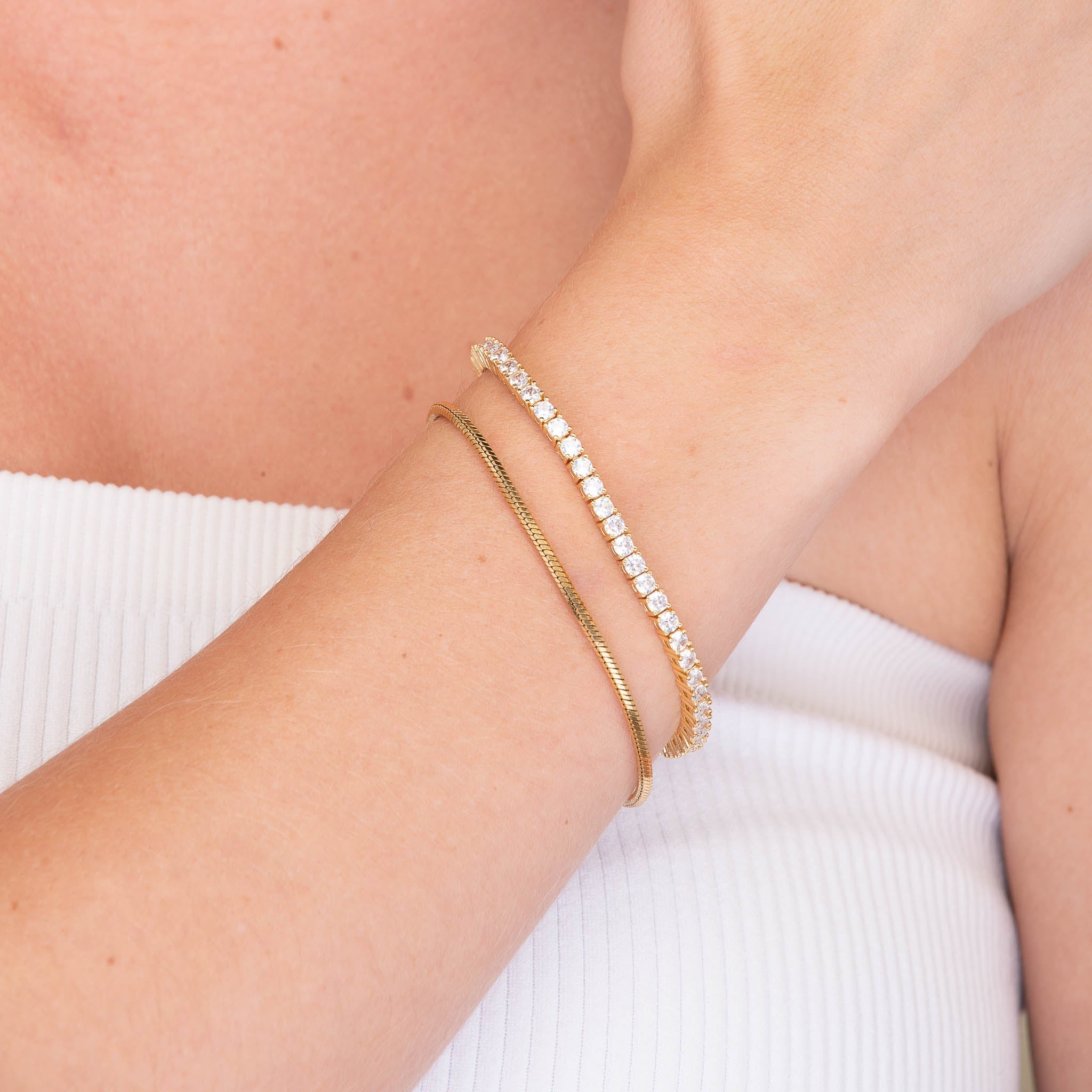 3mm Tennis Chain Unisex Bracelet - Camile & Stone