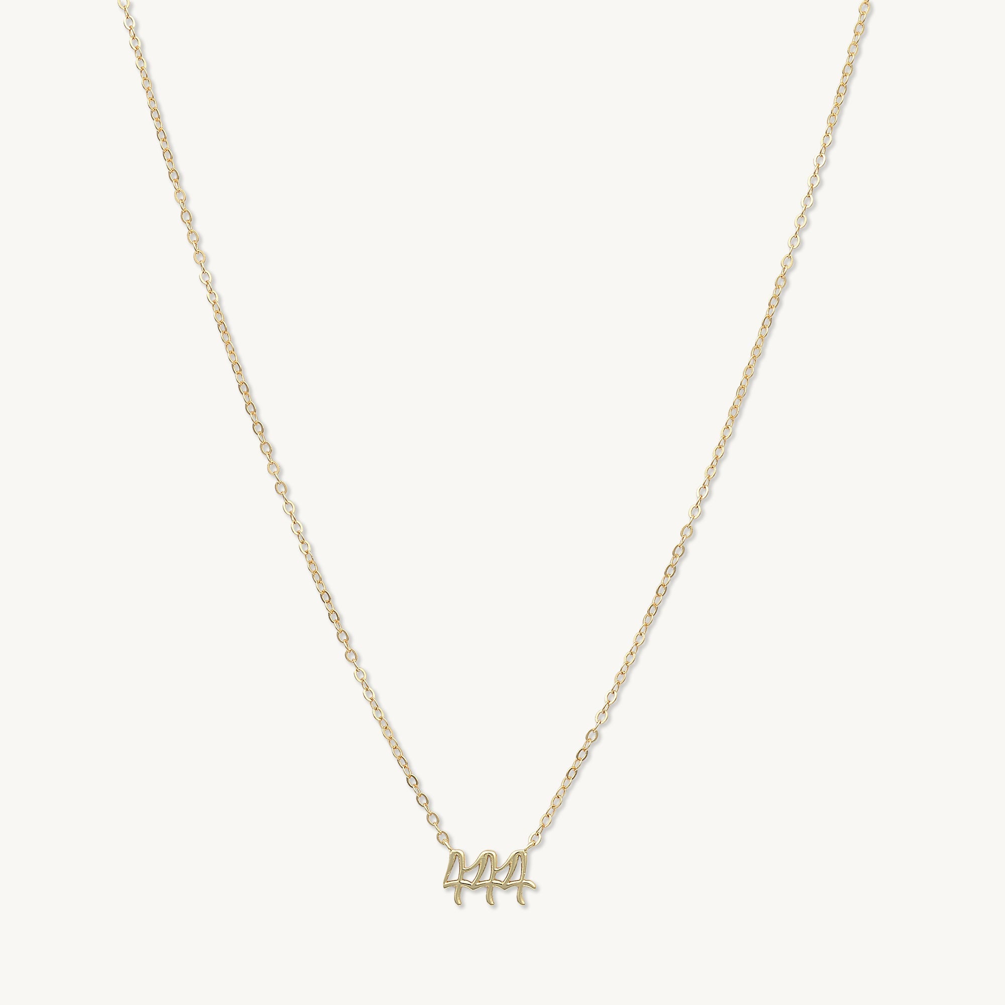 444 Angel Number Pendant Necklace - Camile & Stone
