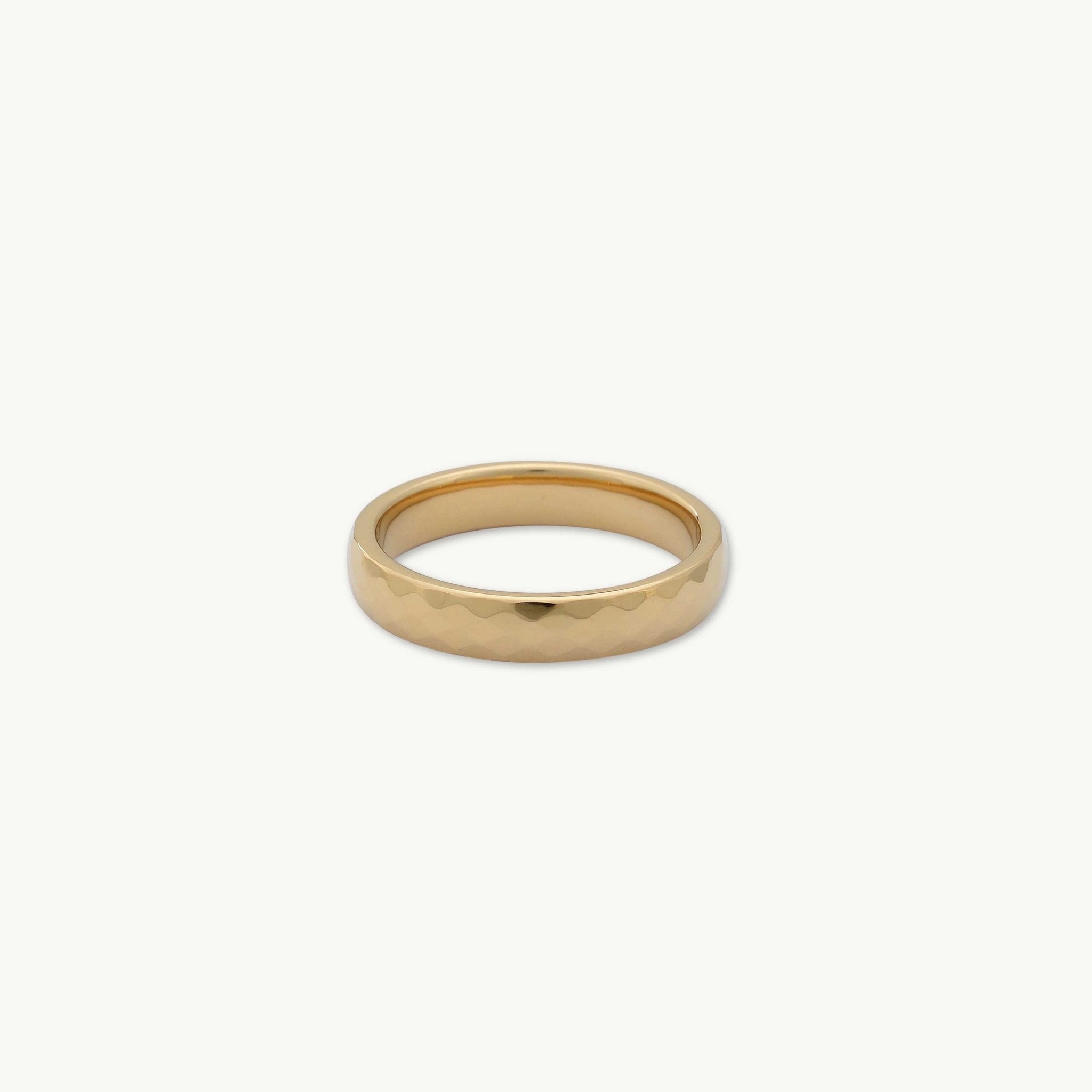 4mm Unisex Geometric Ring Band - Camile & Stone