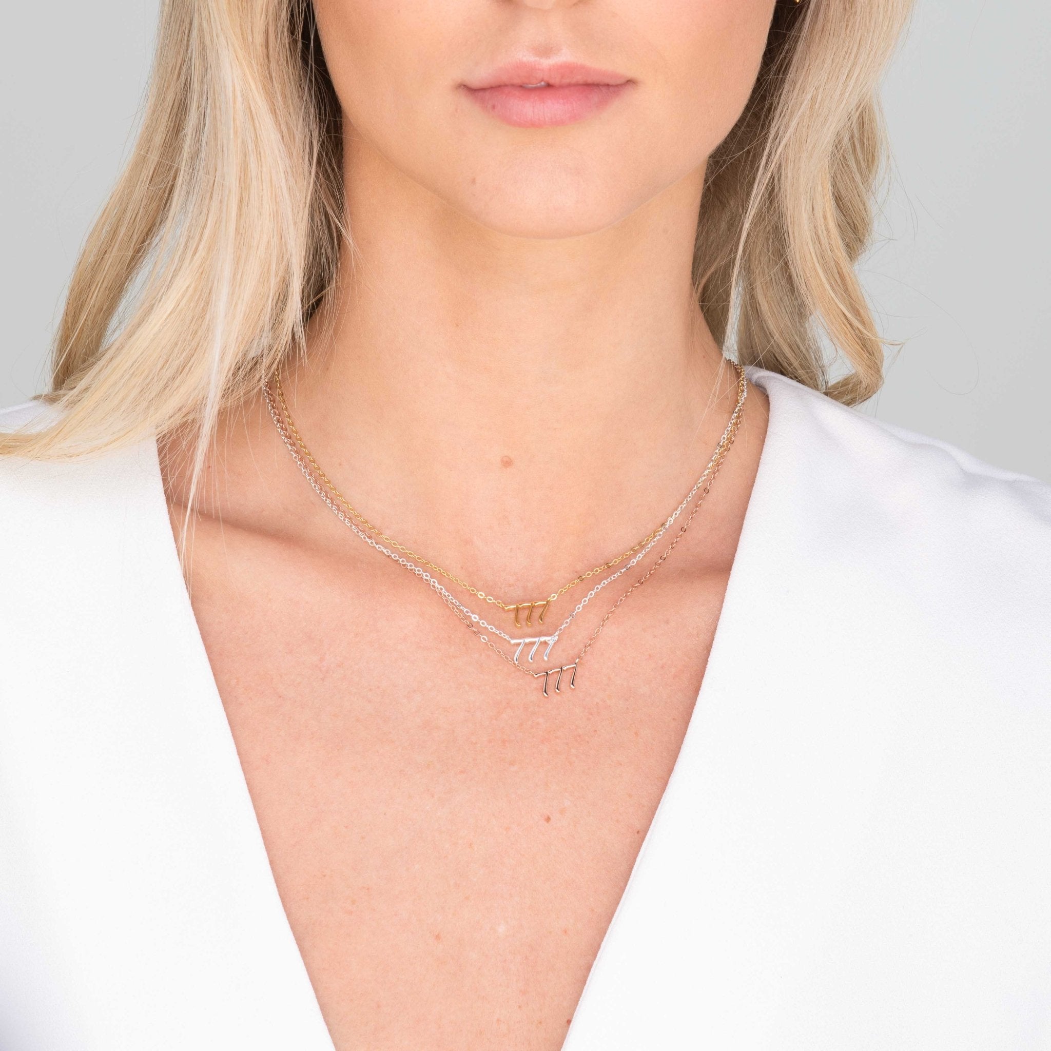 777 Angel Number Pendant Necklace - Camile & Stone