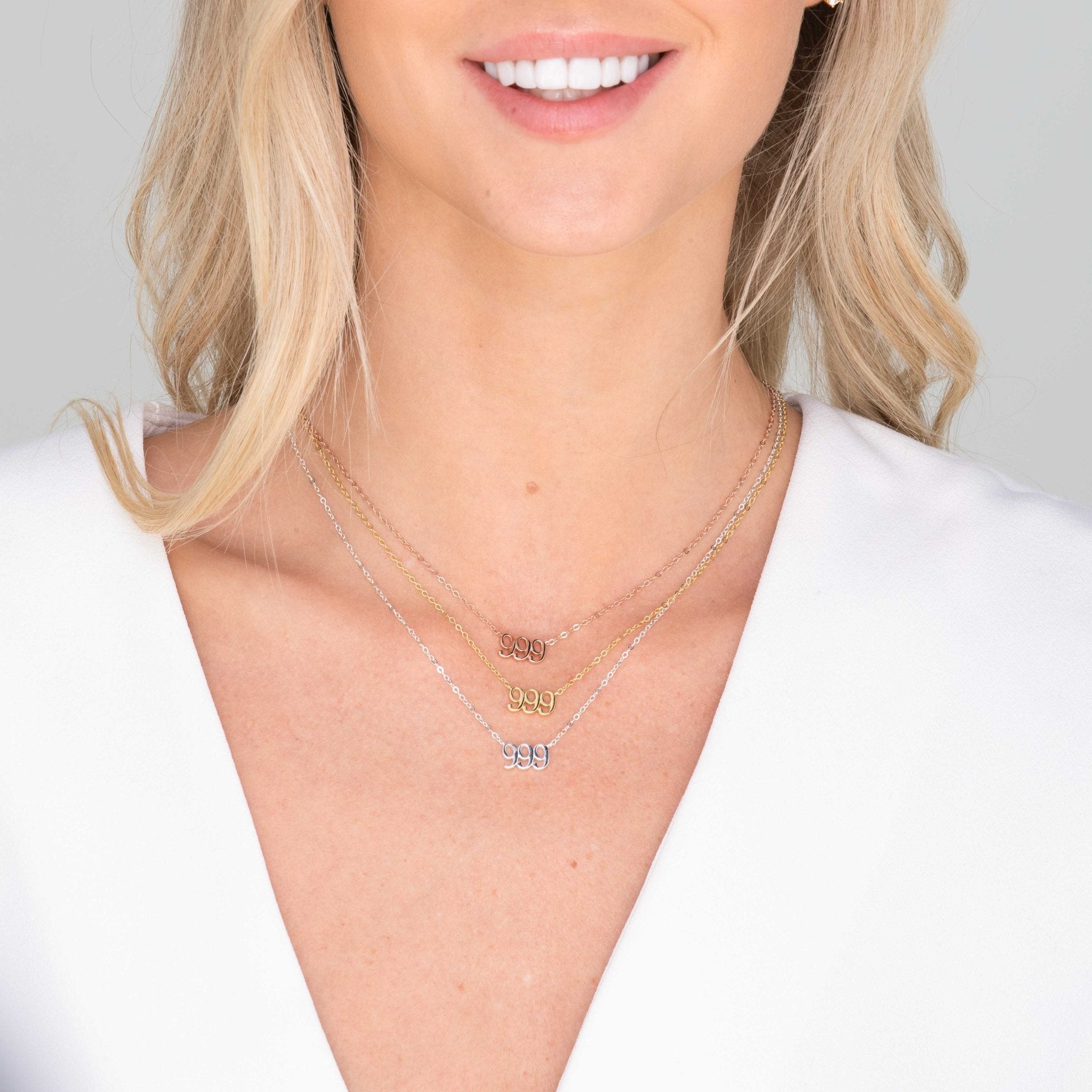 999 Angel Number Pendant Necklace - Camile & Stone