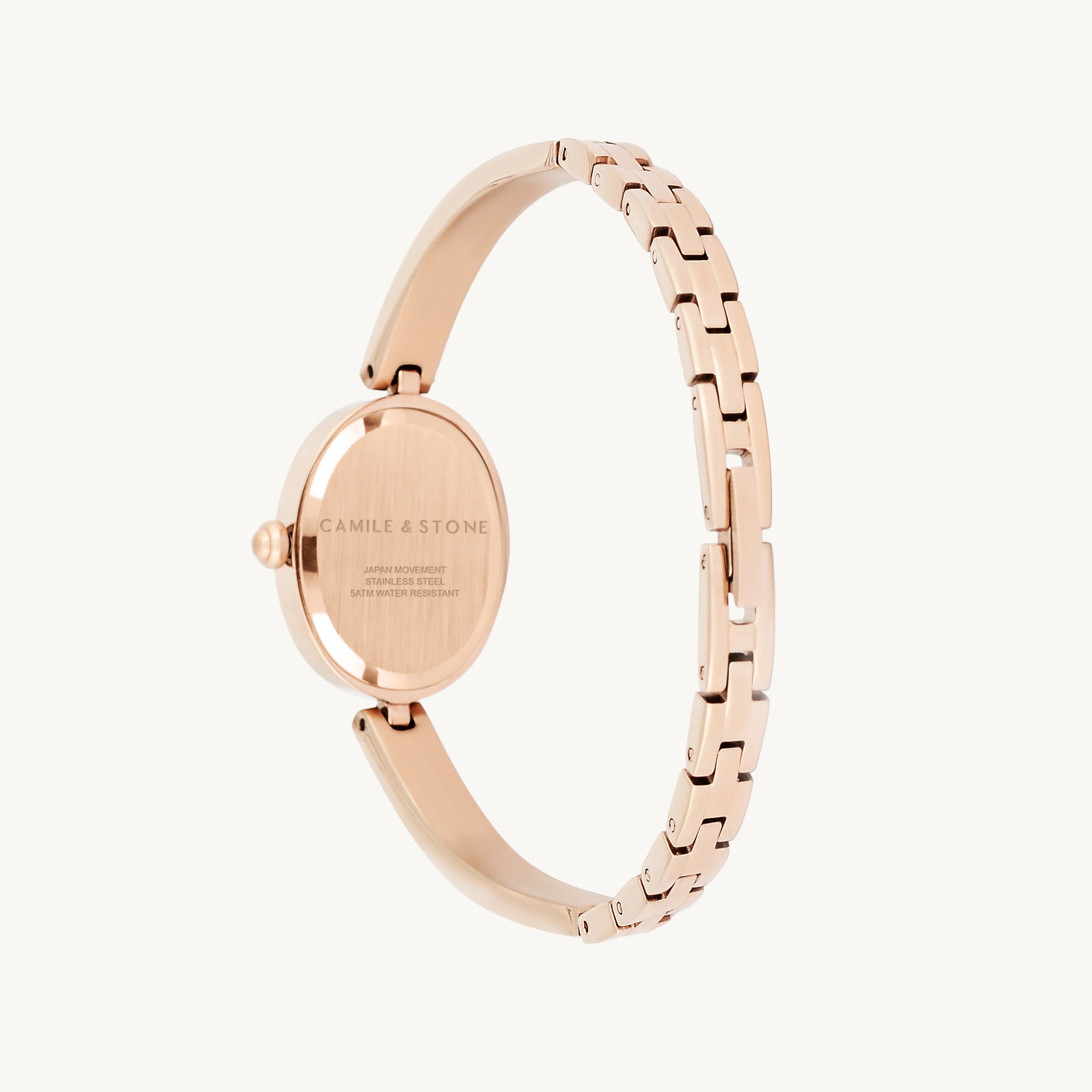 Audrey Two-Tone Oval Watch | Silver