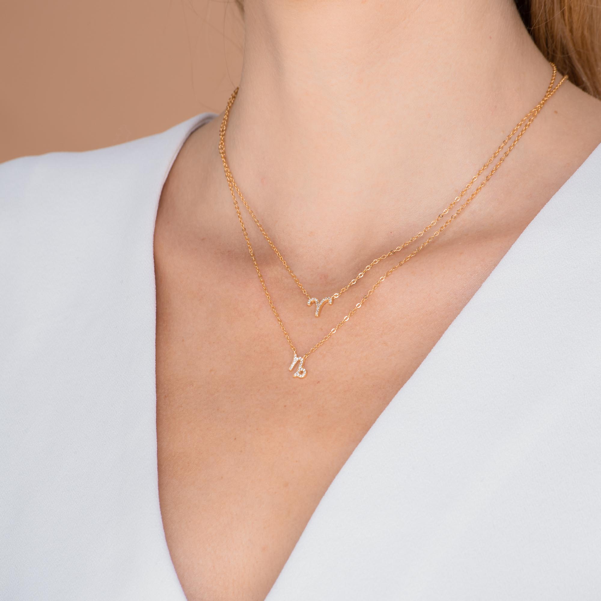 Aries Sapphire Charm Zodiac Star Sign Necklace - Camile & Stone