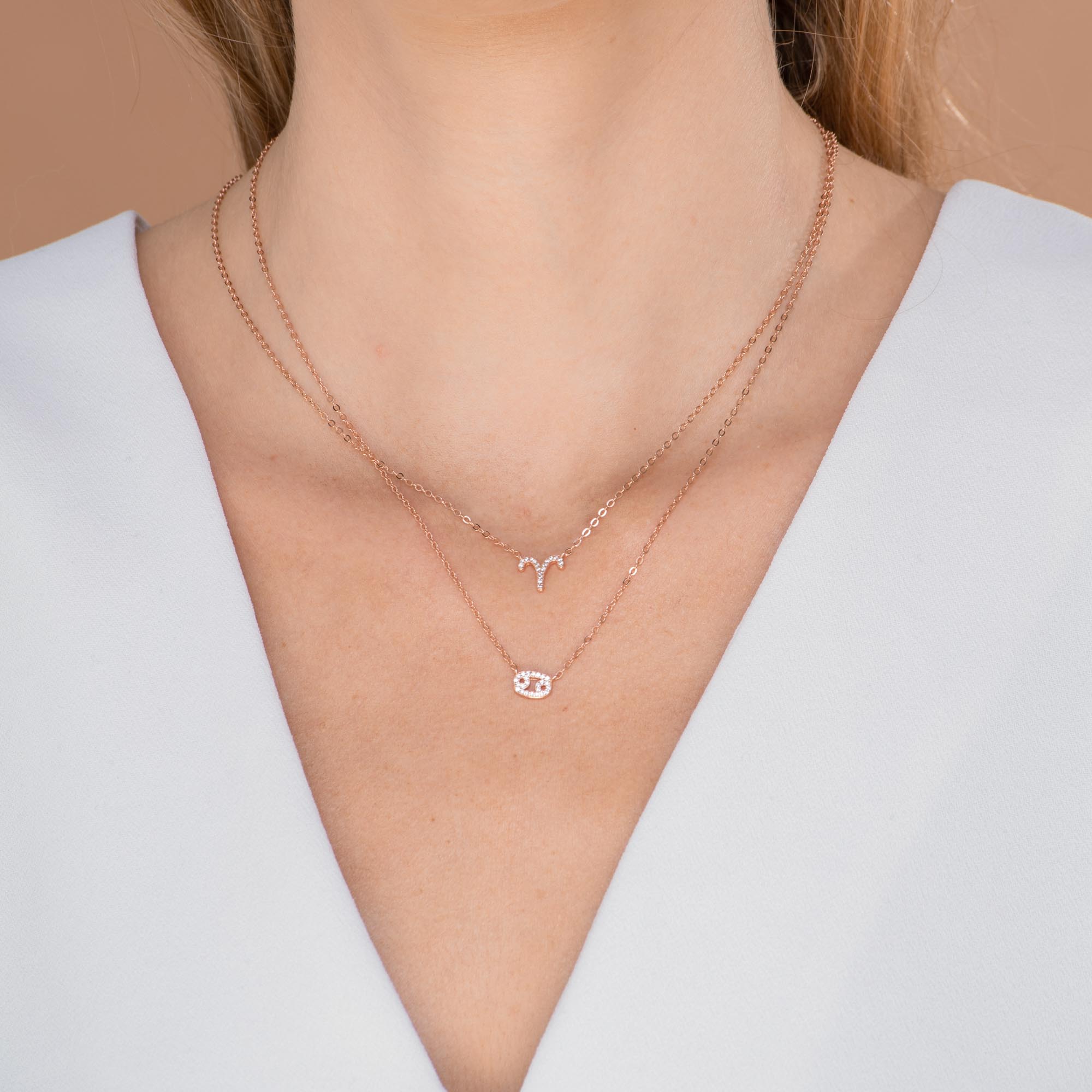 Aries Sapphire Charm Zodiac Star Sign Necklace - Camile & Stone