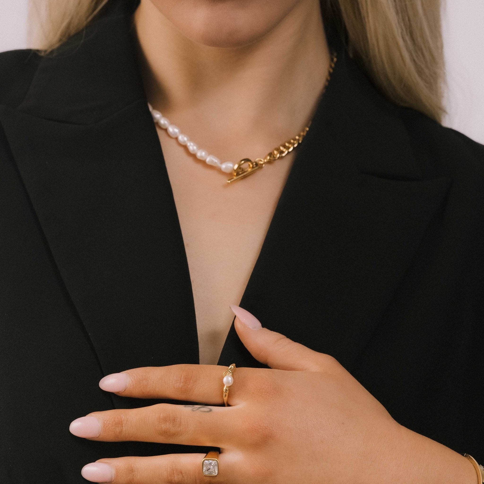 Aspen Pearl Open Ring - Camile & Stone