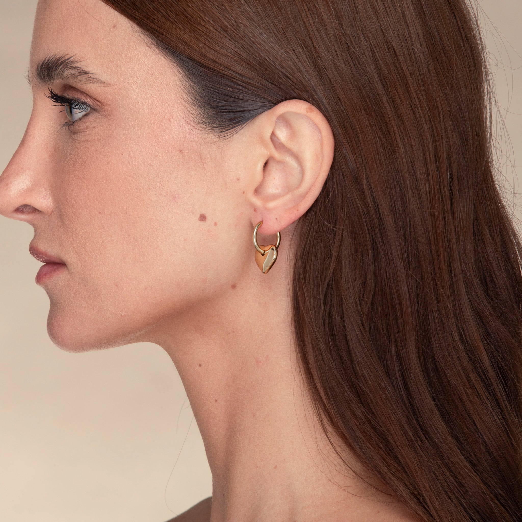 Avery Heart Hoop Earrings - Camile & Stone