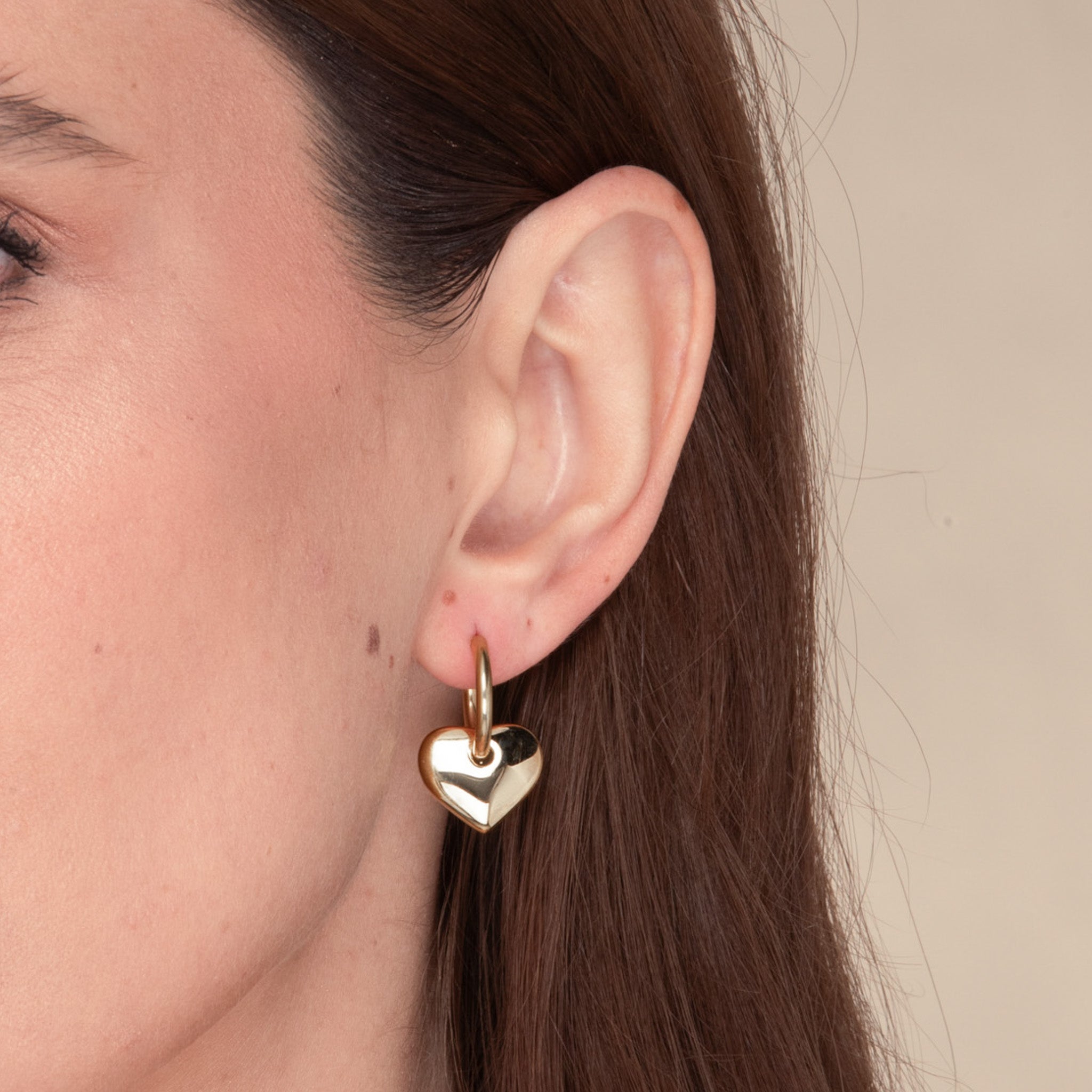 Avery Heart Hoop Earrings - Camile & Stone