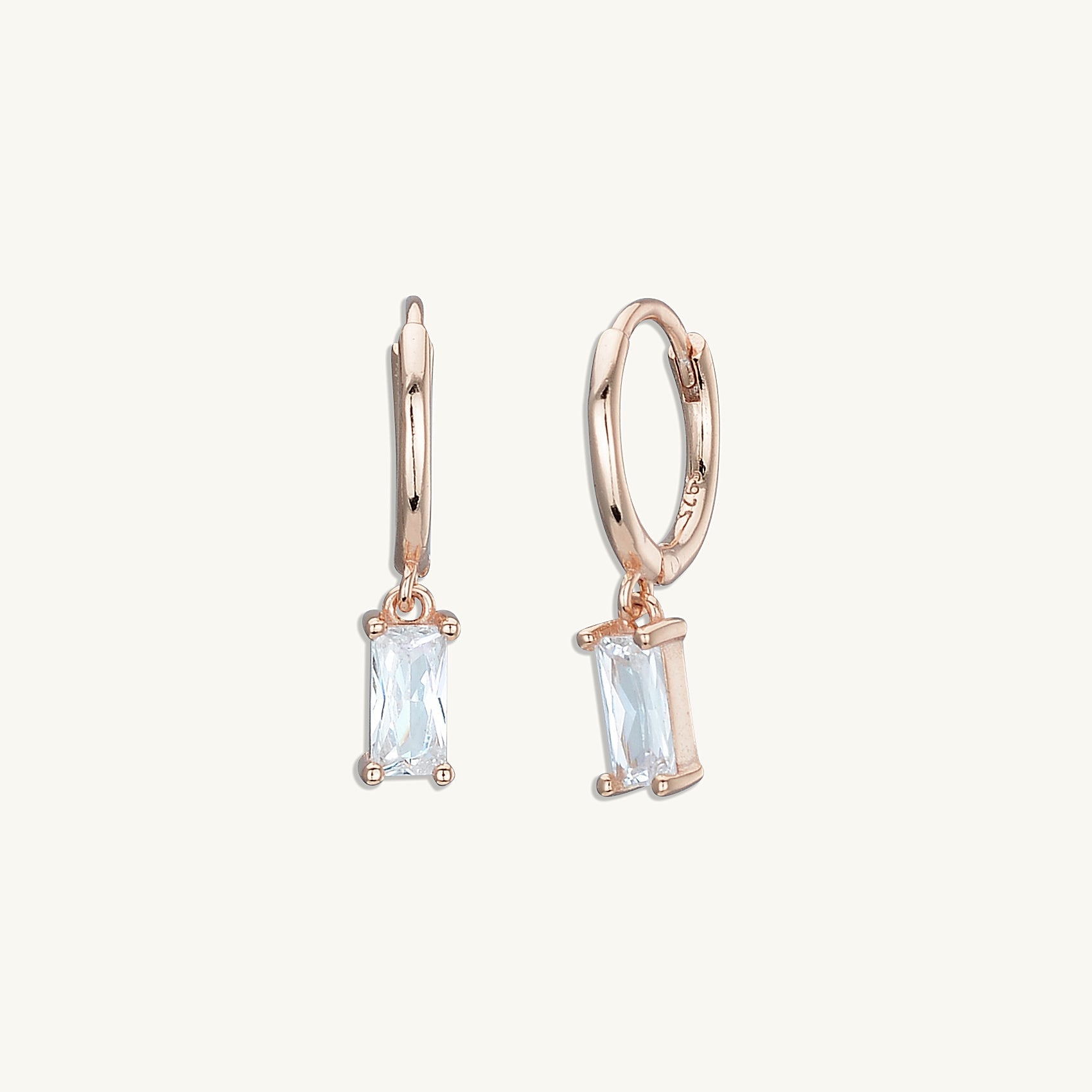 Baguette Hoop Earrings - Camile & Stone