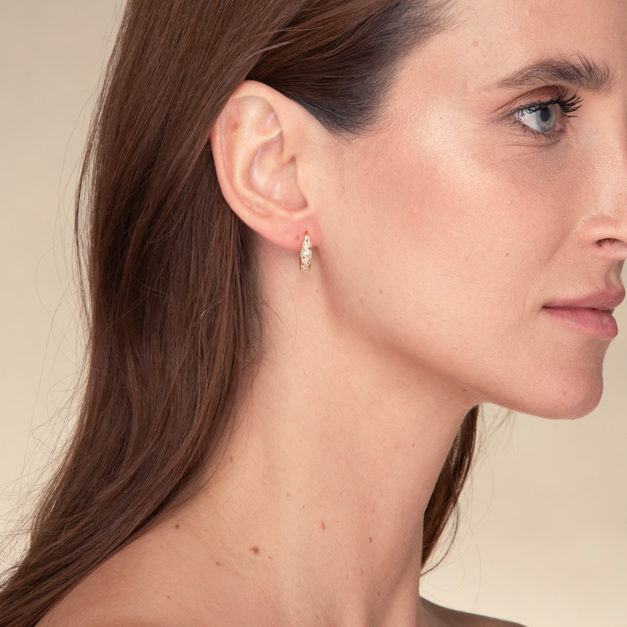 Baguette Sapphire Hoop Earrings - Camile & Stone