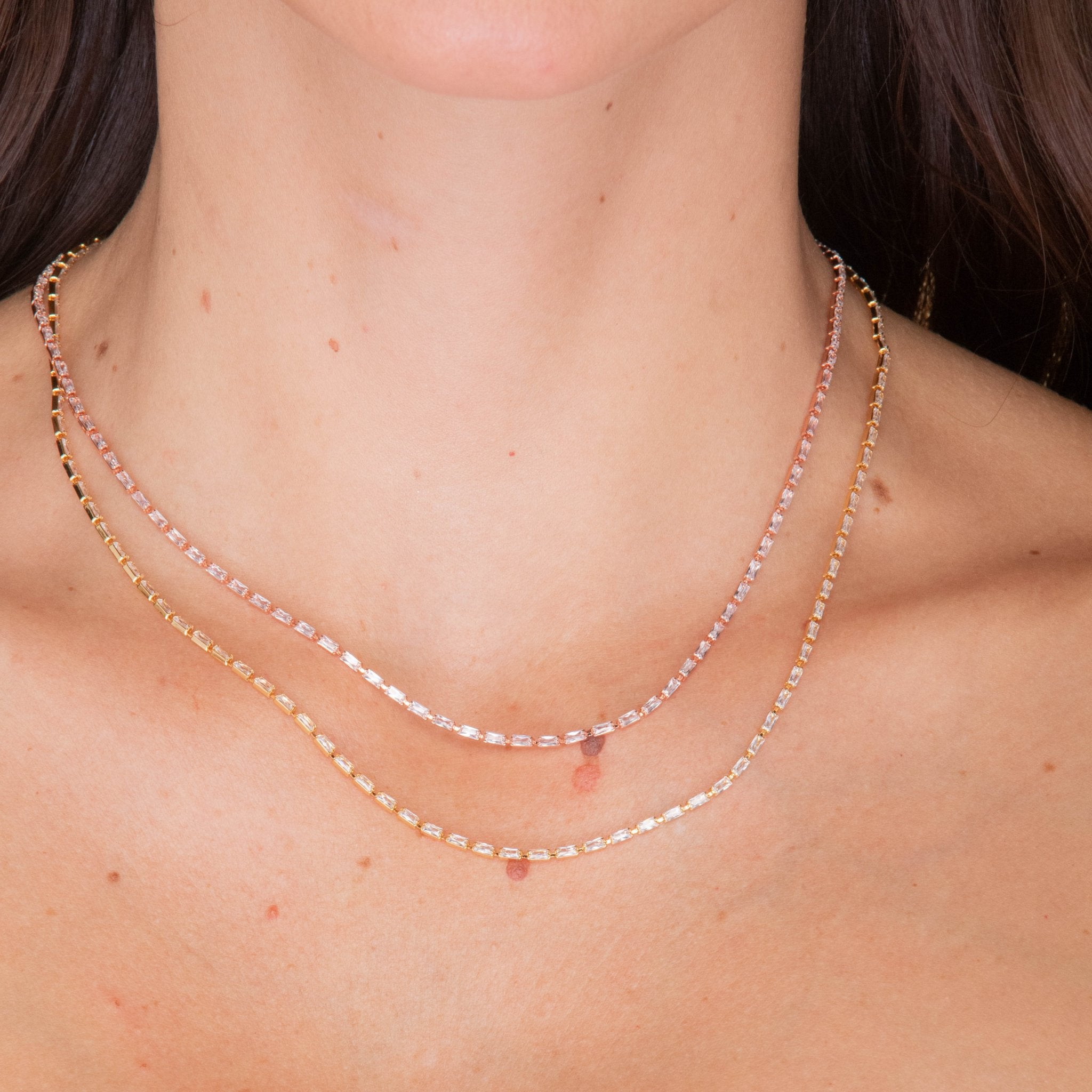 Baguette Tennis Necklace - Camile & Stone