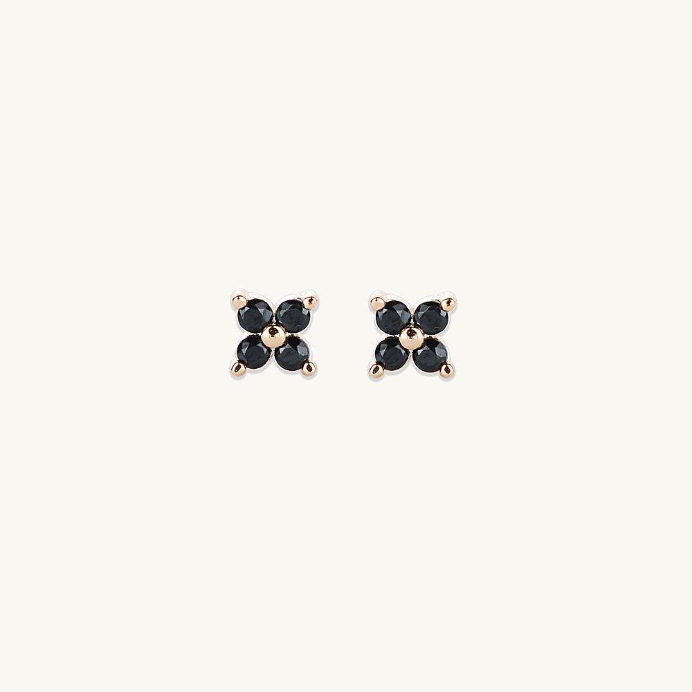 Black Clover Sapphire Earrings - Camile & Stone