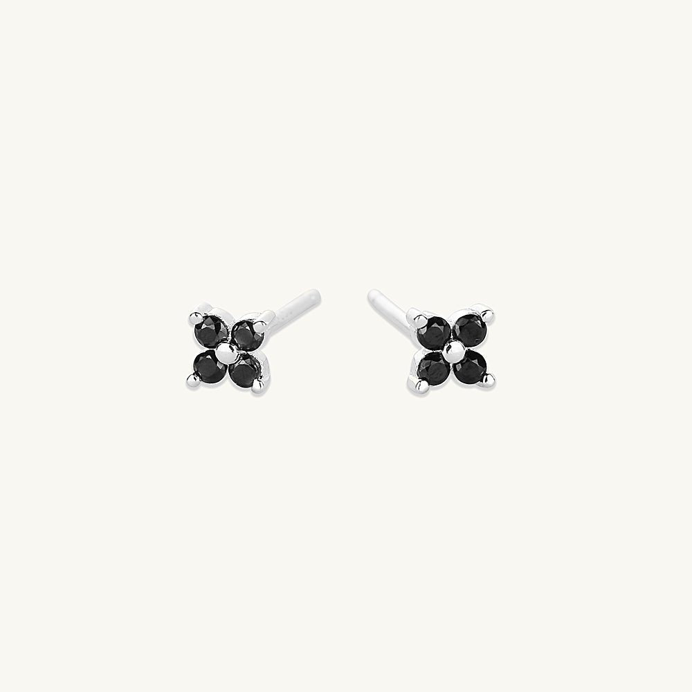 Black Clover Sapphire Earrings - Camile & Stone