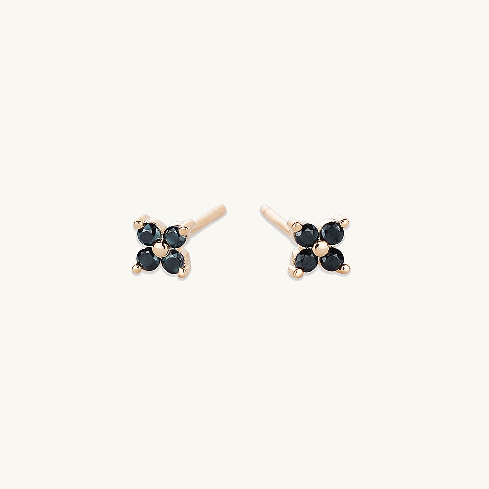 Black Clover Sapphire Earrings - Camile & Stone