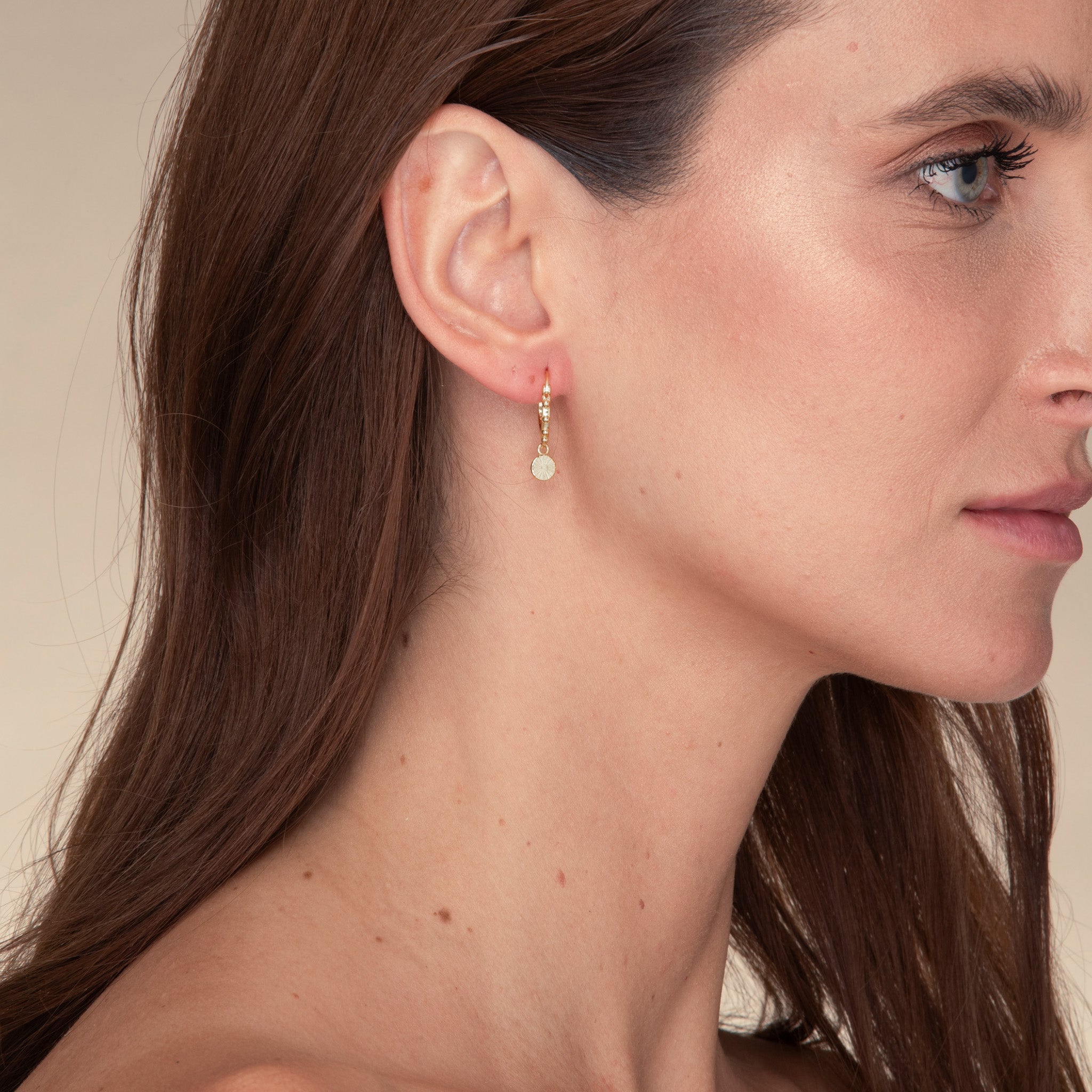 Boho Sun Huggie Hoop Earrings - Camile & Stone