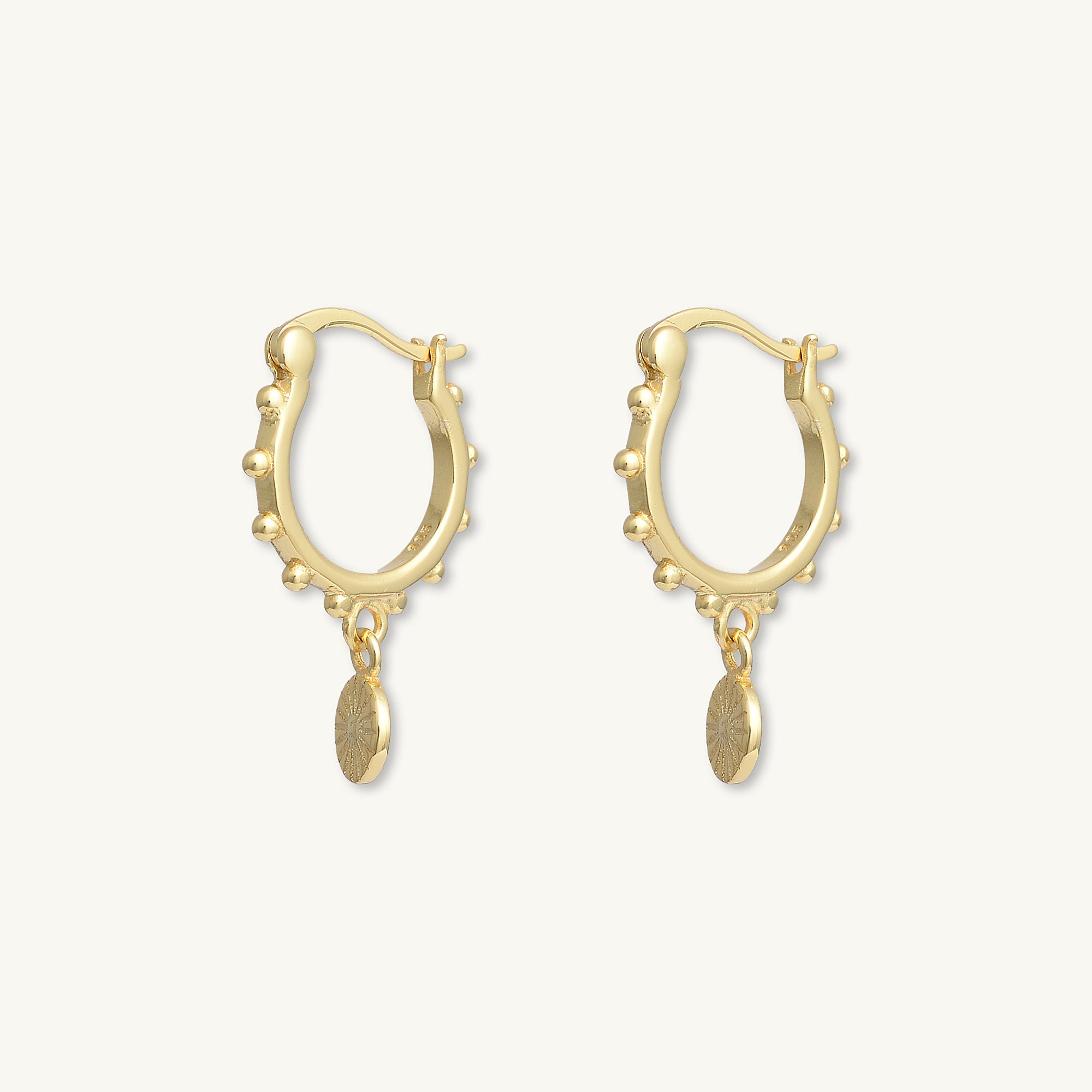 Boho Sun Huggie Hoop Earrings - Camile & Stone