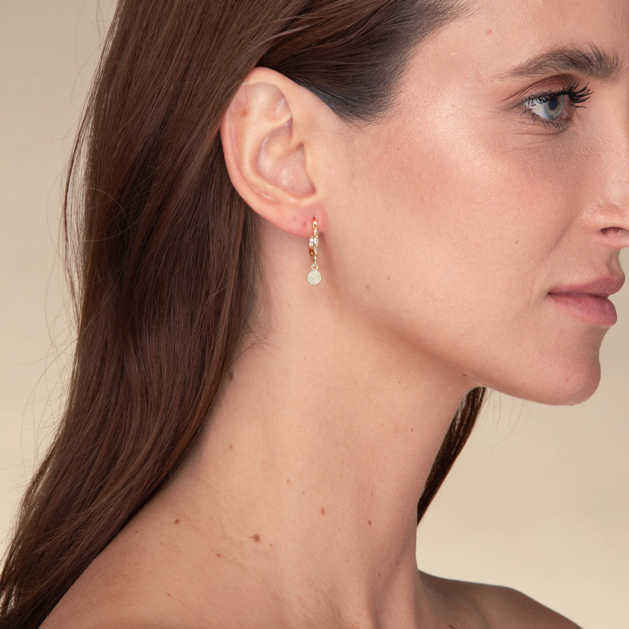 Boho Sun Huggie Hoop Earrings - Camile & Stone