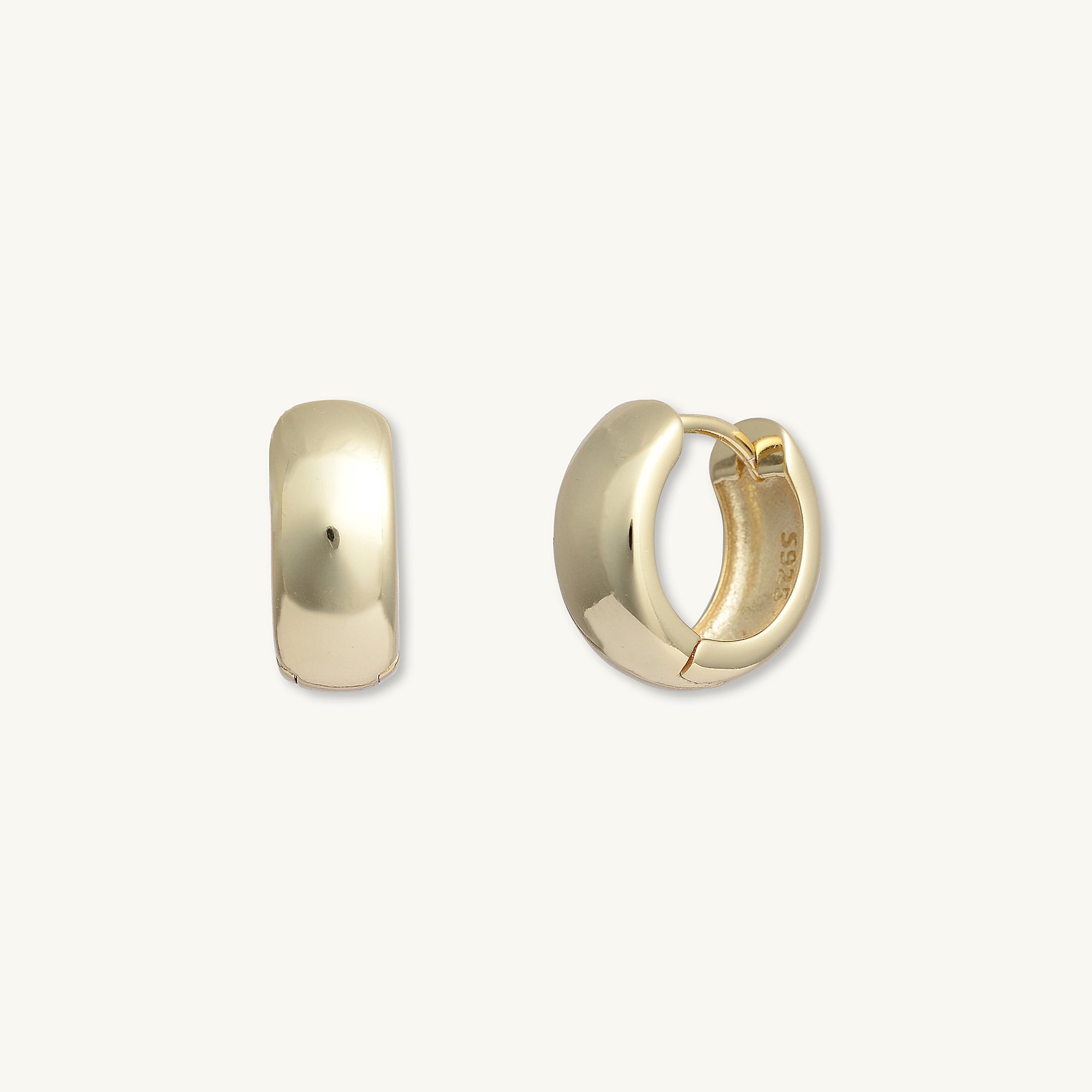Bold Thick Statement Huggie Earrings - Camile & Stone