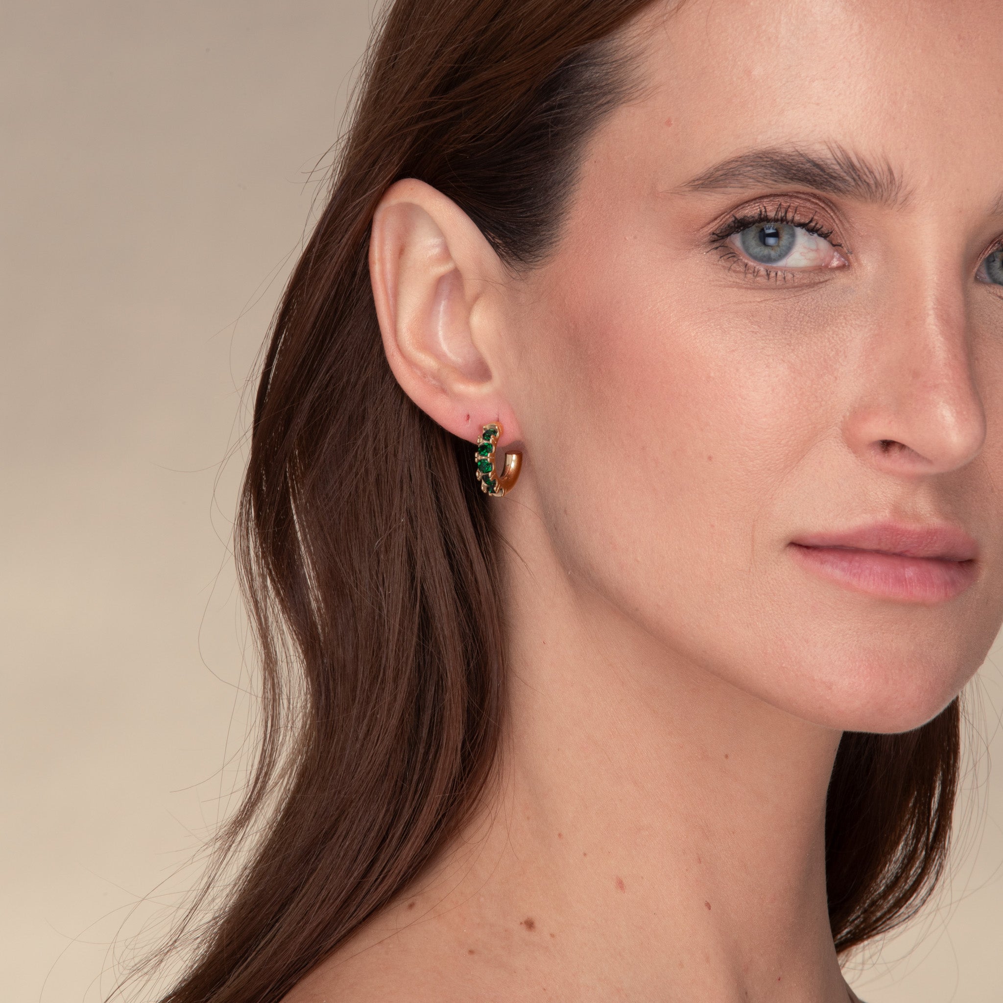 Brooklyn Zirconia Huggie Earrings - Camile & Stone