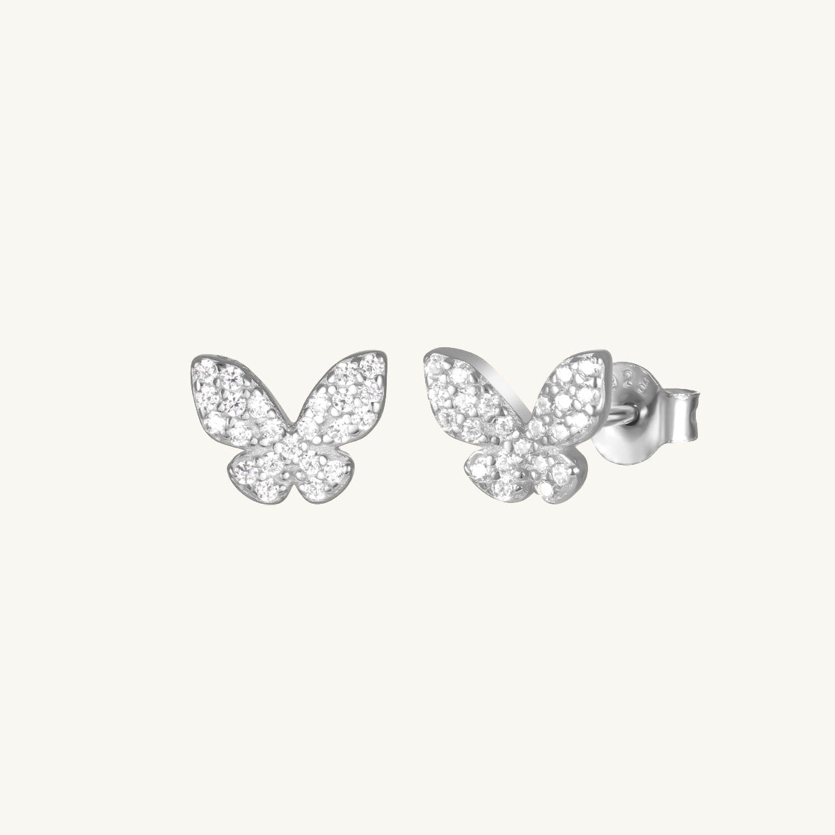 Butterfly Pave Stud Earrings - Camile & Stone