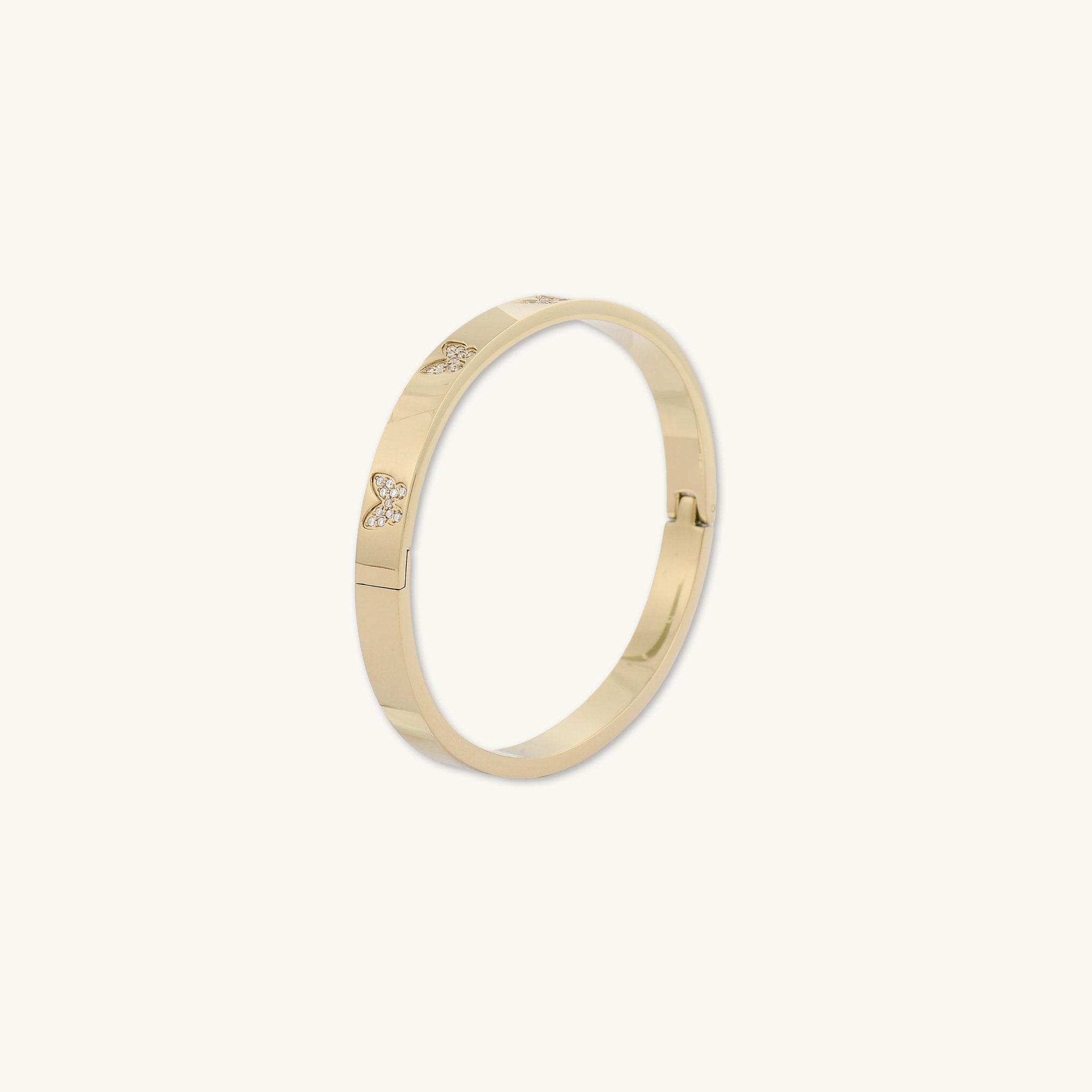 Butterfly Sapphire Hinged Bangle - Camile & Stone