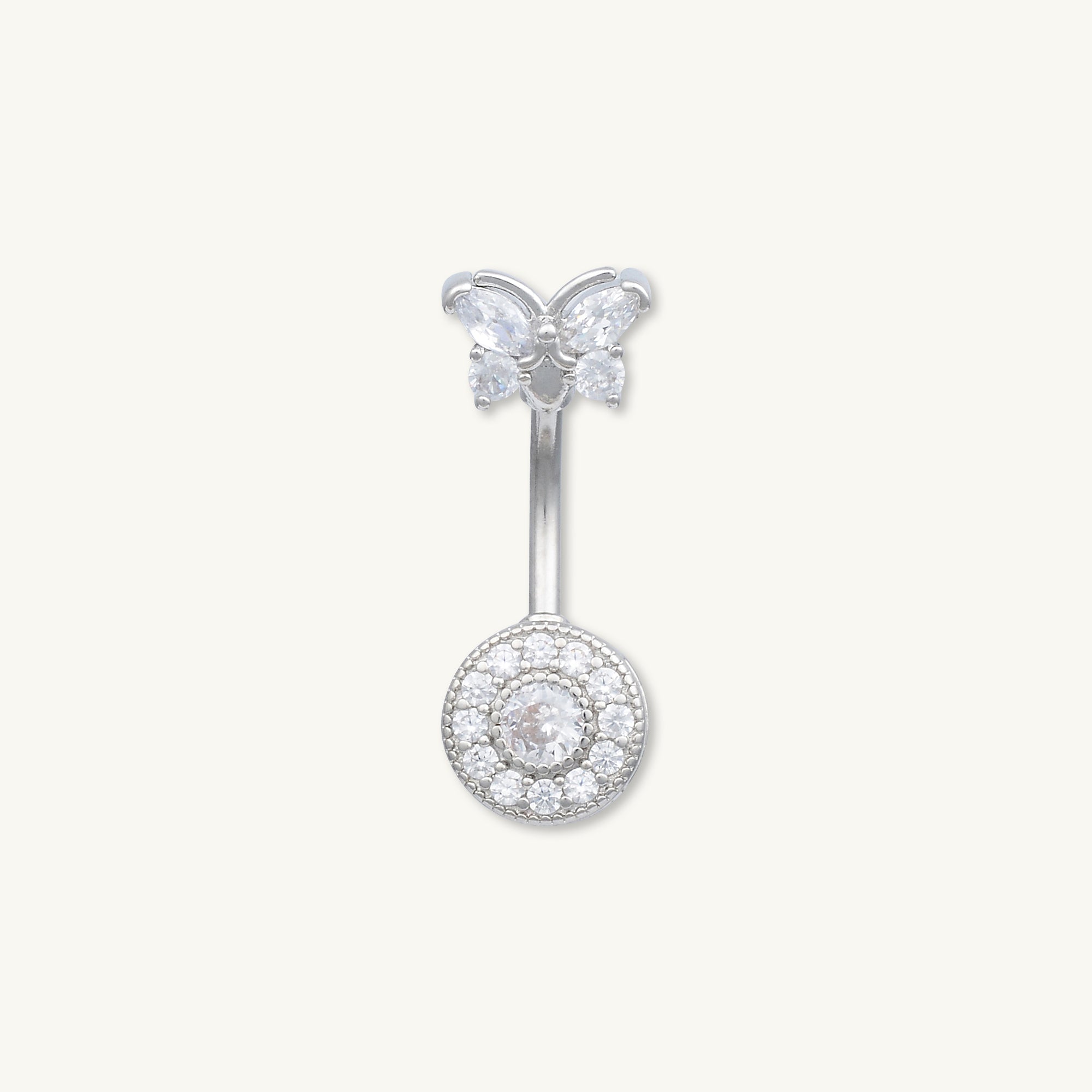 Butterfly Sapphire Titanium Belly Ring - Camile & Stone