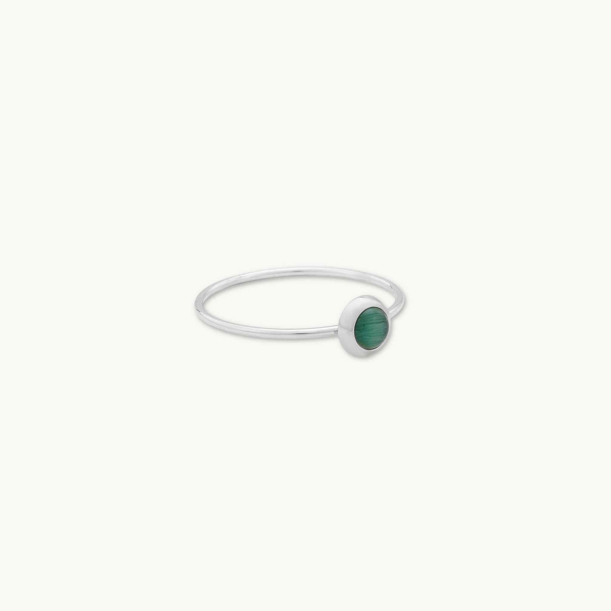 Circular Emerald Stacking Ring - Camile & Stone