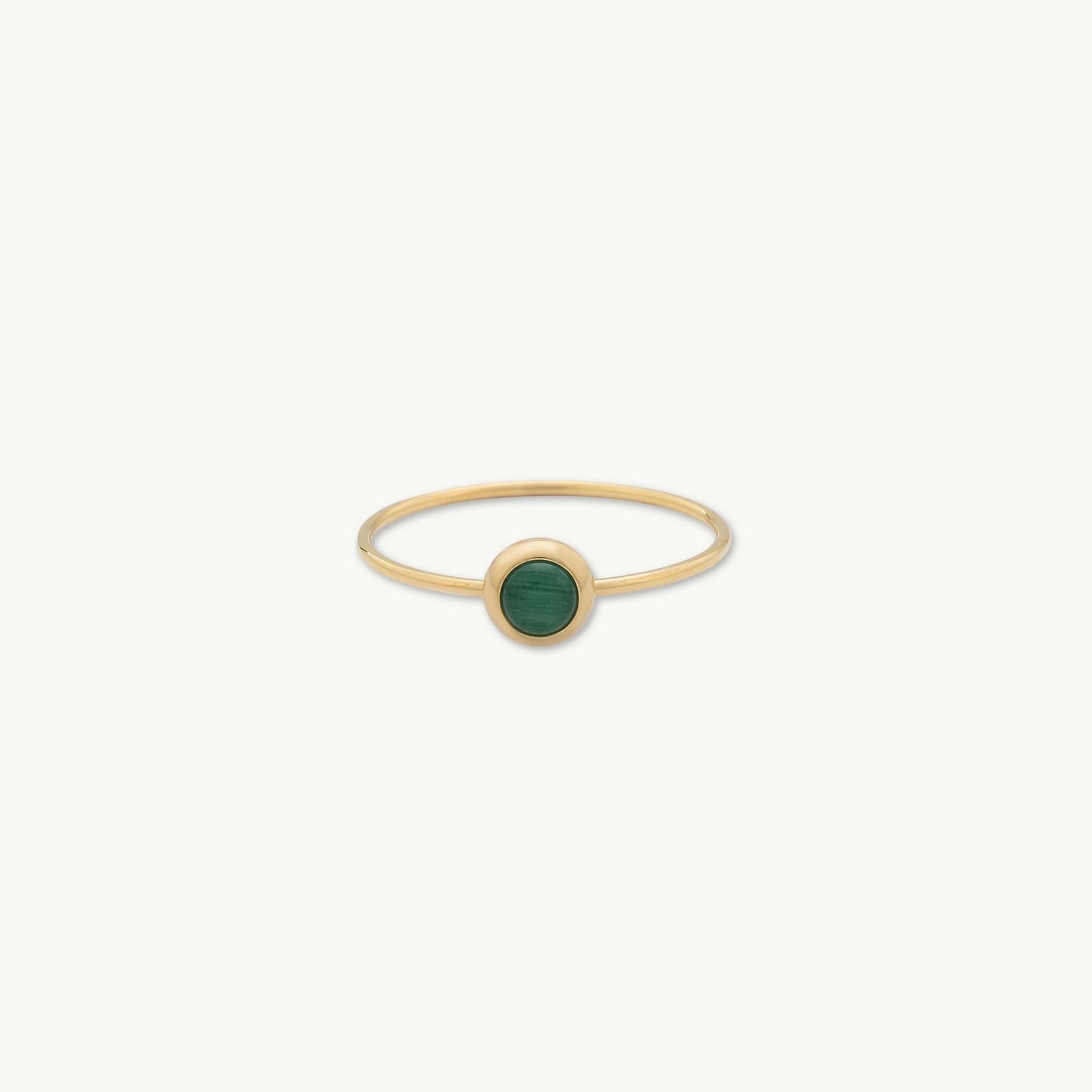 Circular Emerald Stacking Ring - Camile & Stone