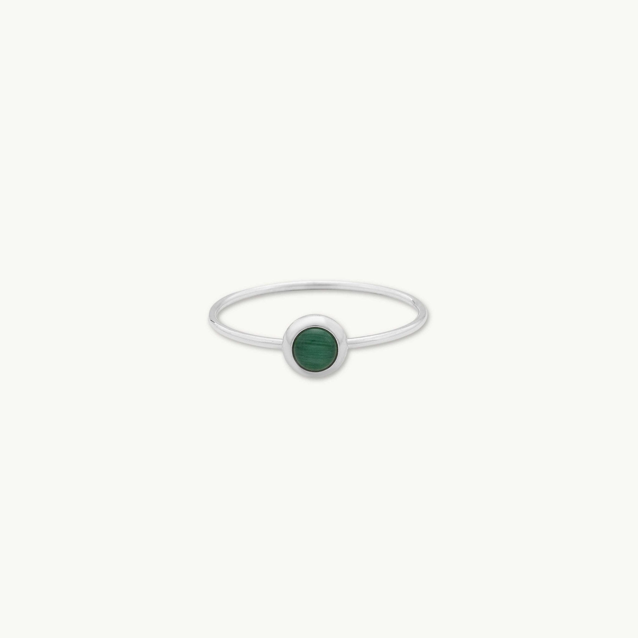 Circular Emerald Stacking Ring - Camile & Stone