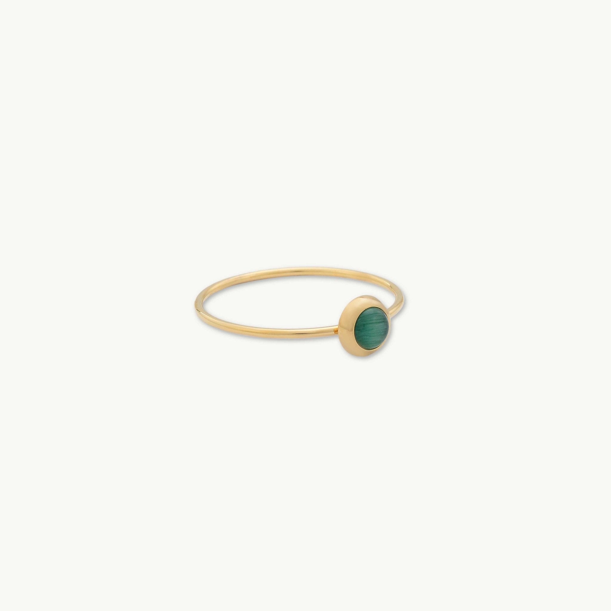 Circular Emerald Stacking Ring - Camile & Stone
