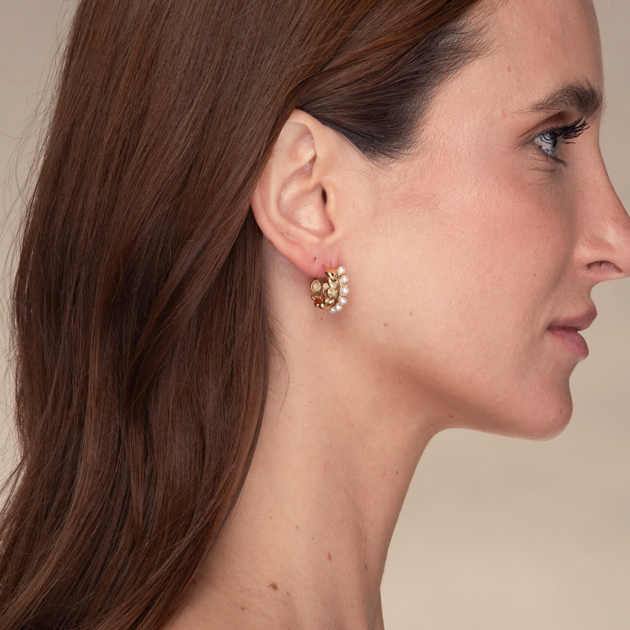 Clara Pearl Heart Earrings - Camile & Stone