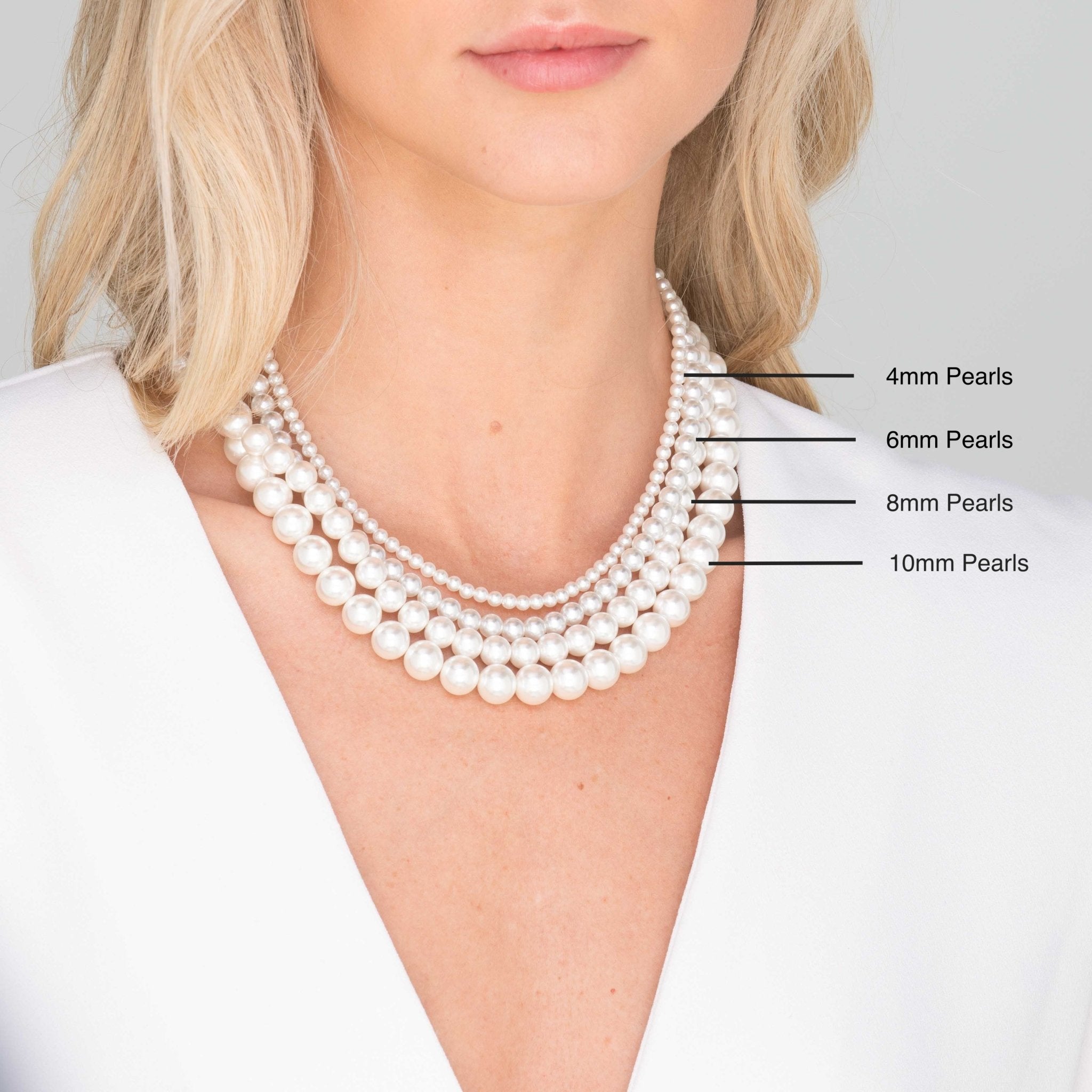 Classic 10mm Round Pearl Necklace - Camile & Stone
