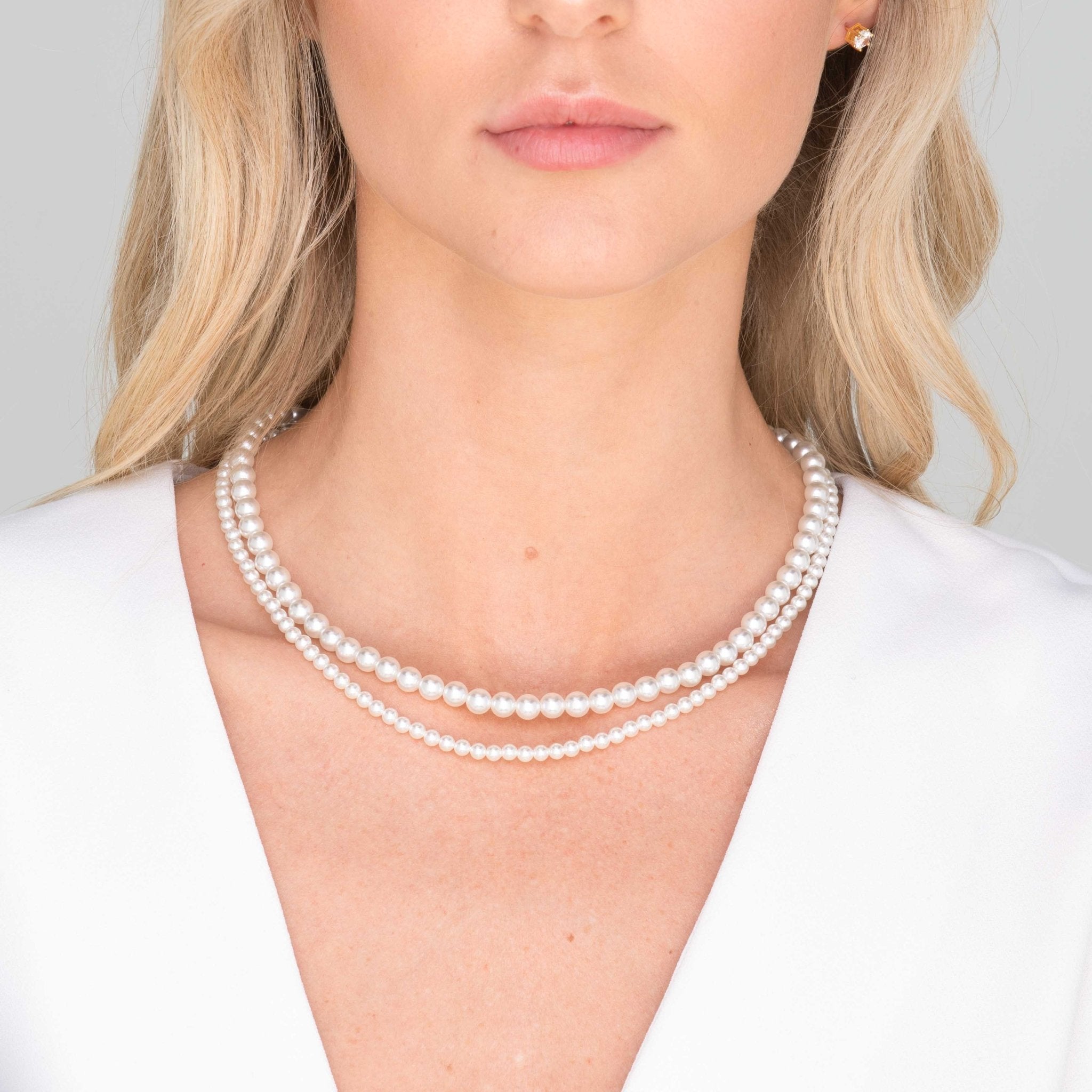 Classic 4mm Round Pearl Necklace - Camile & Stone