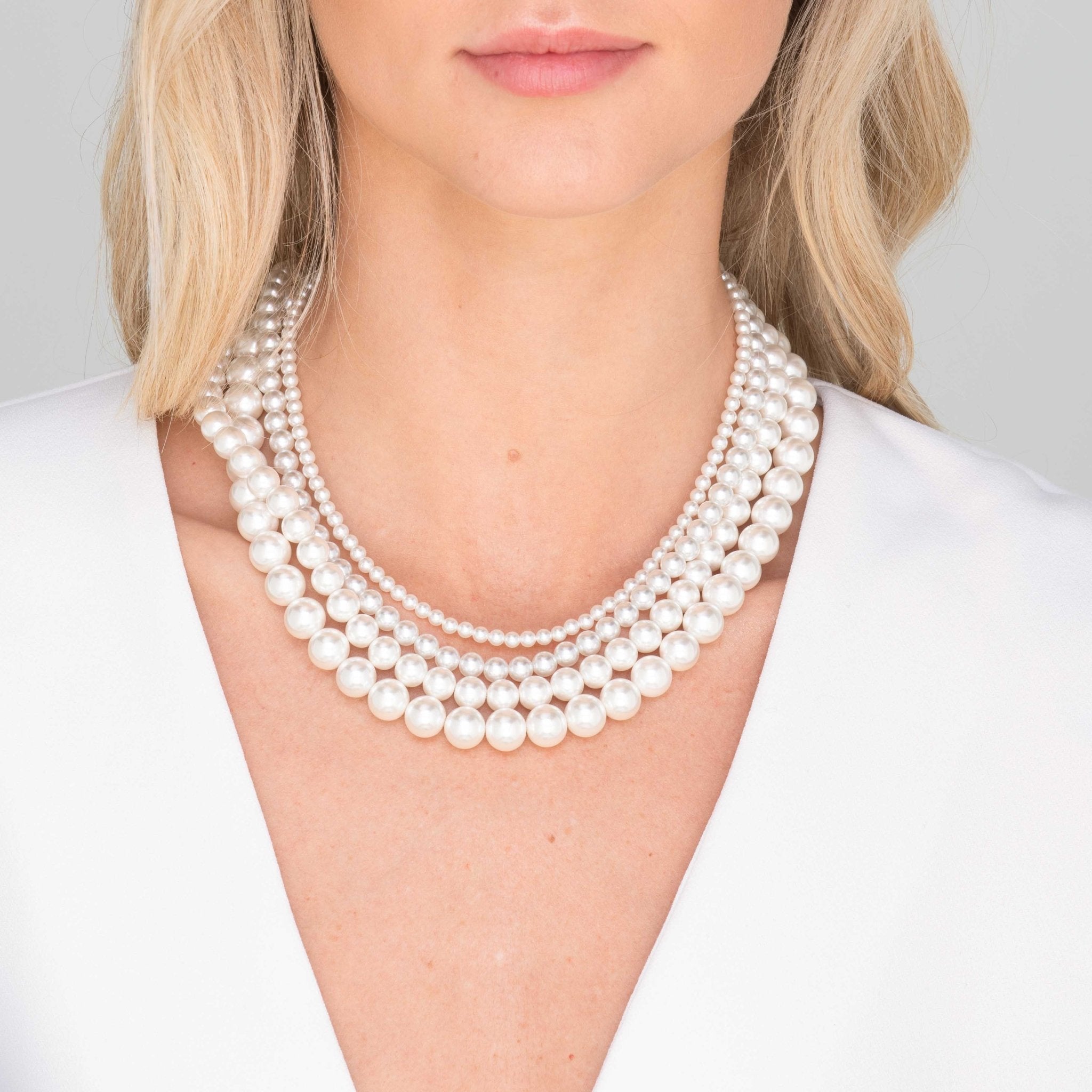 Classic 8mm Round Pearl Necklace - Camile & Stone