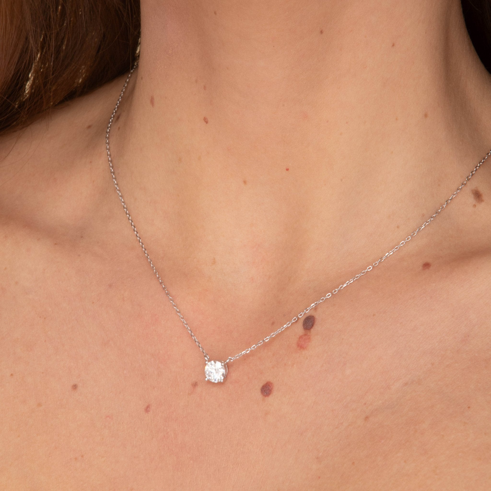 Classic Bezel Pendant Moissanite Necklace 1 Carat - Camile & Stone