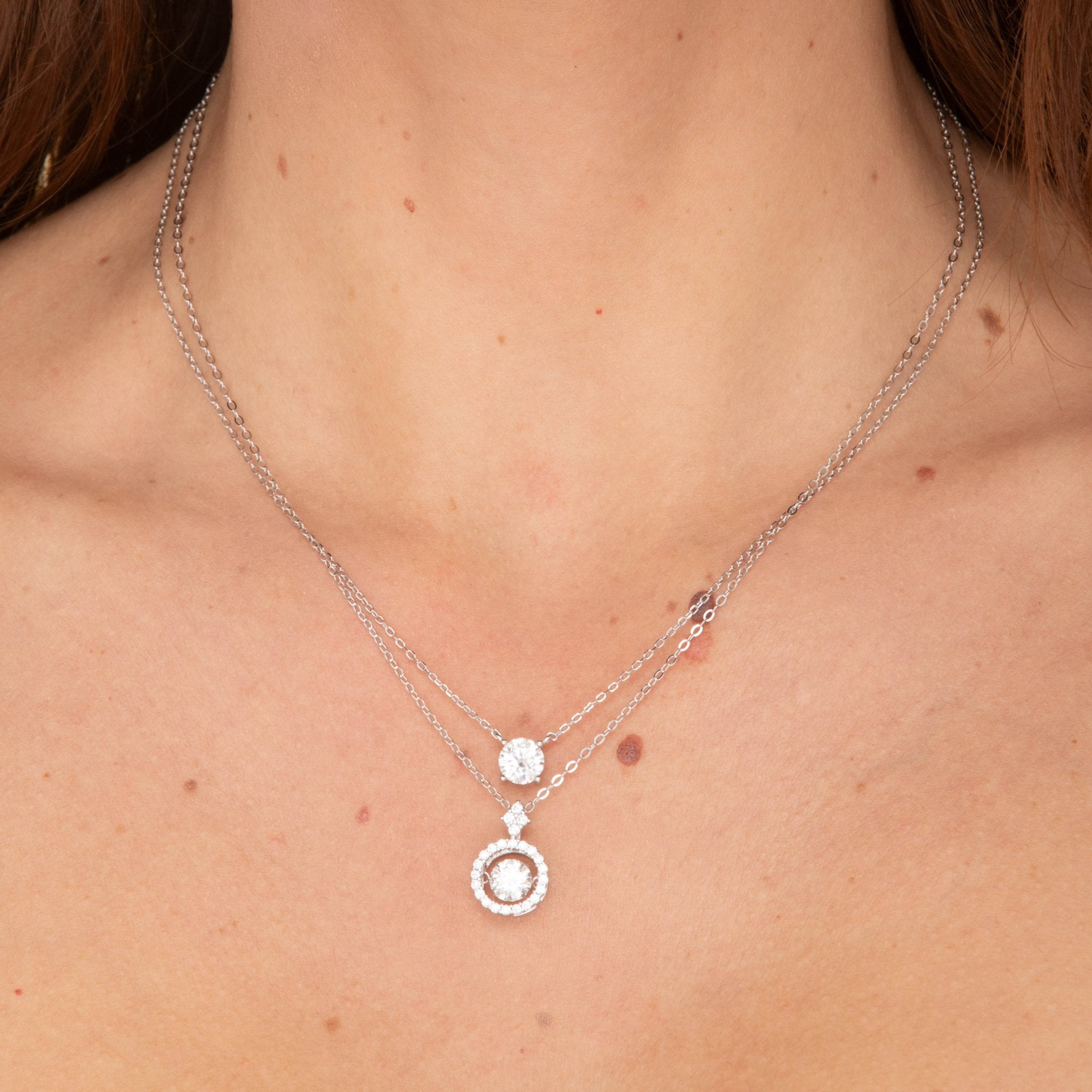 Classic Bezel Pendant Moissanite Necklace 1 Carat - Camile & Stone