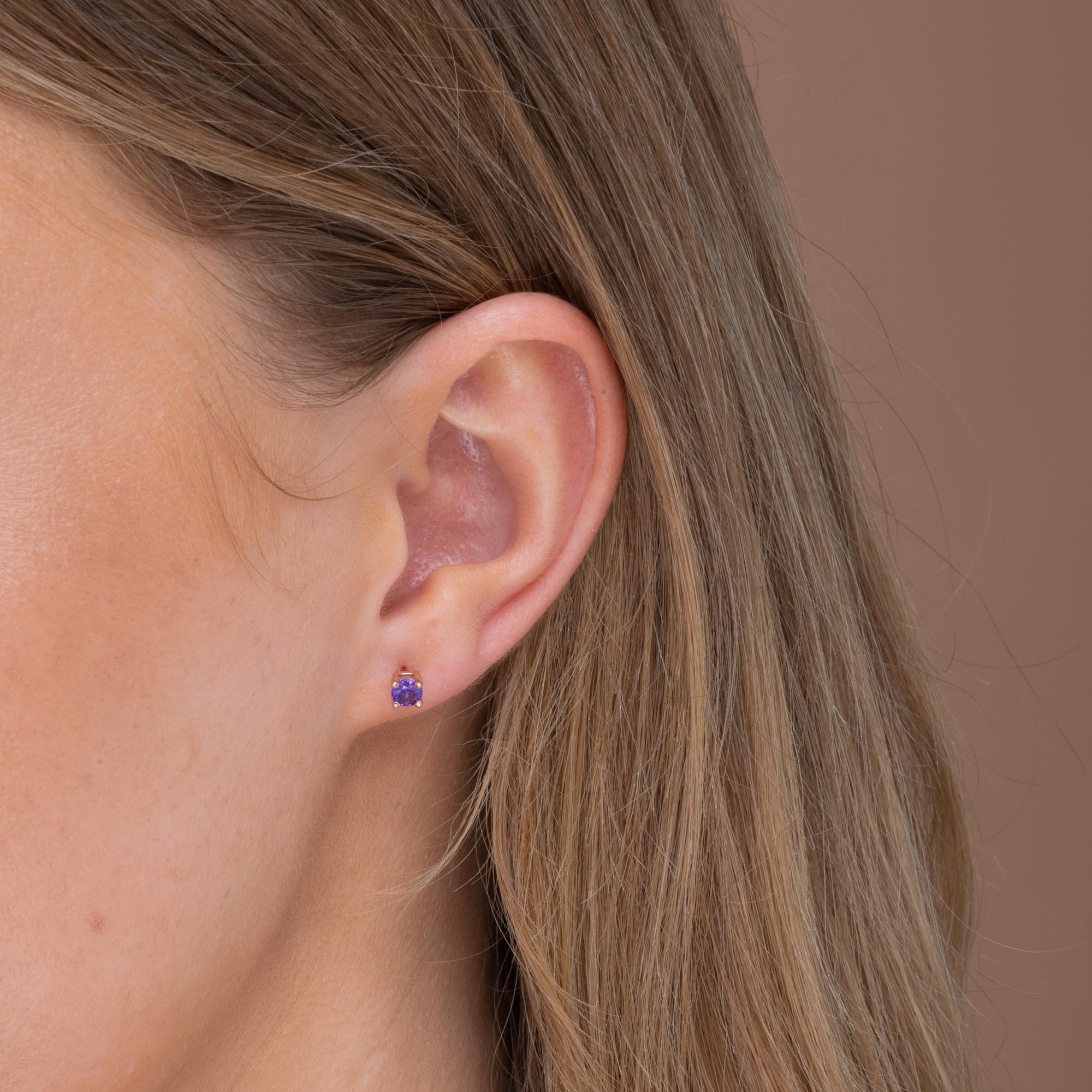 Classic Birthstone Earrings February - Camile & Stone