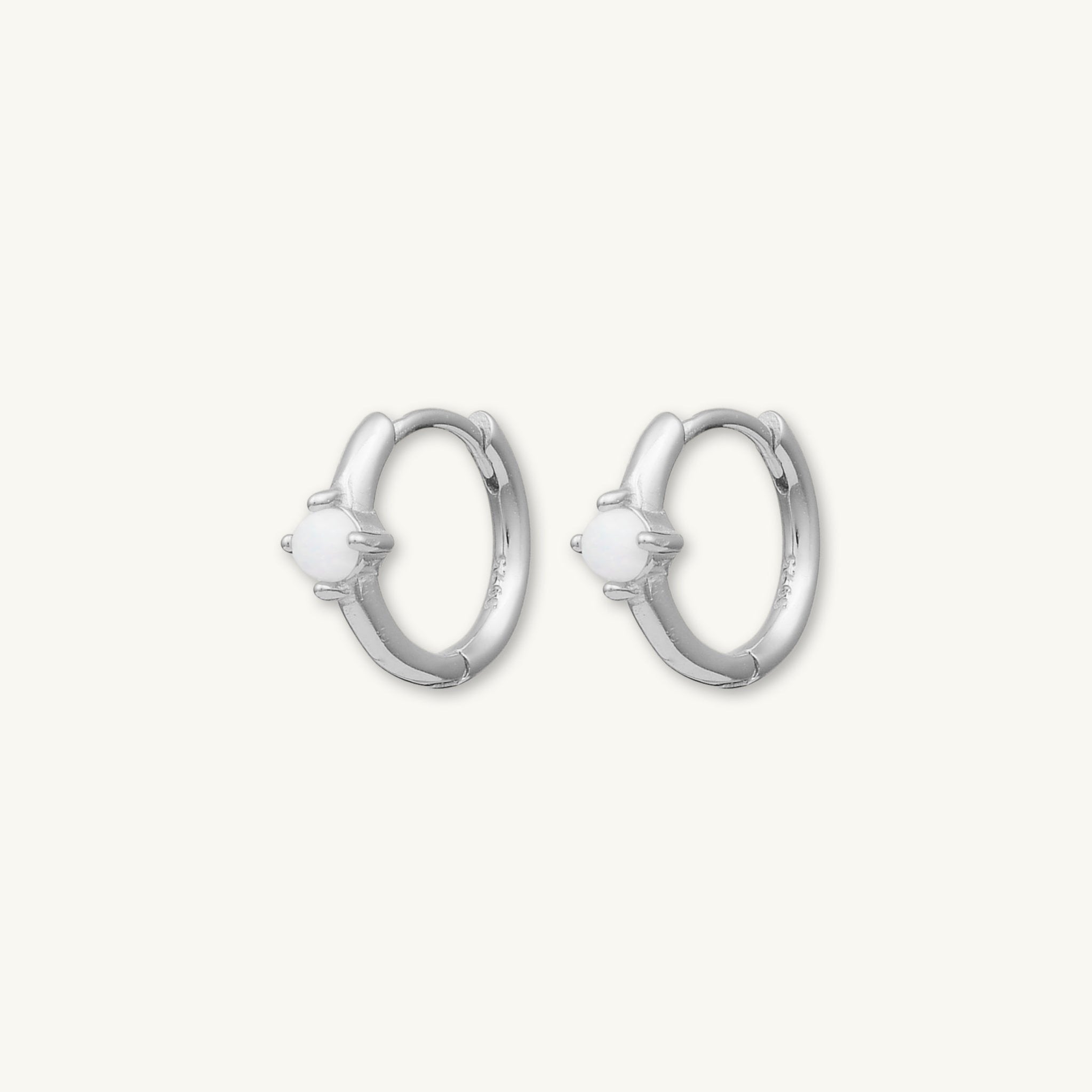 Classic Opal Huggie Hoop Earrings - Camile & Stone