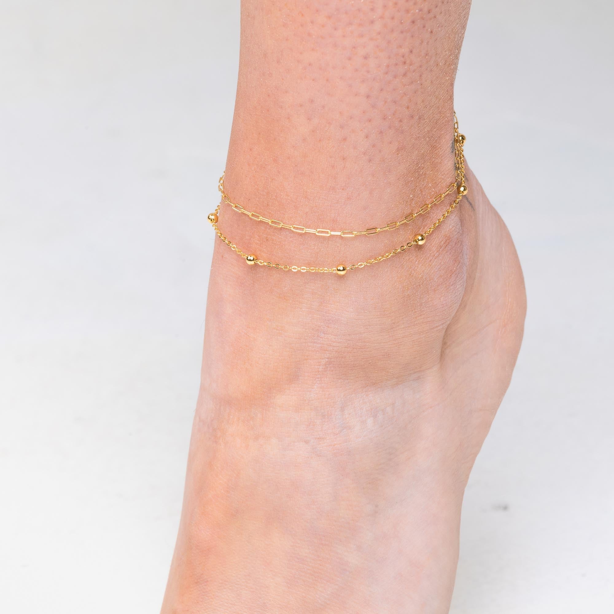 Classic Satellite Chain Anklet - Camile & Stone