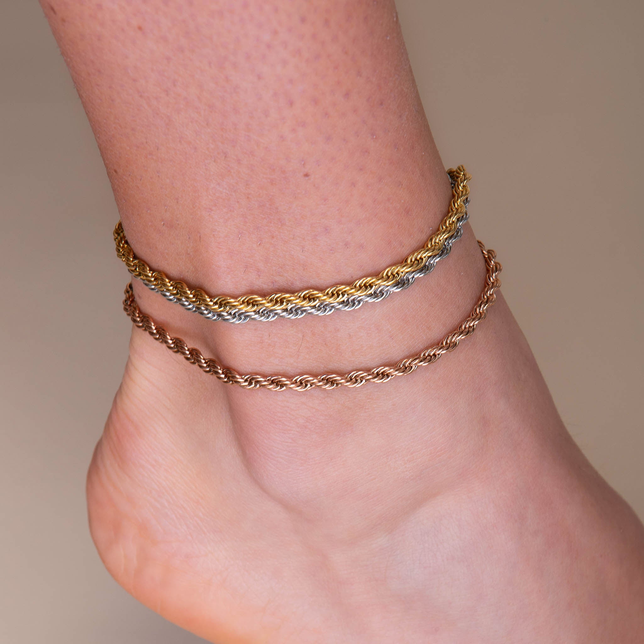 Classic Twist Rope Anklet - Camile & Stone