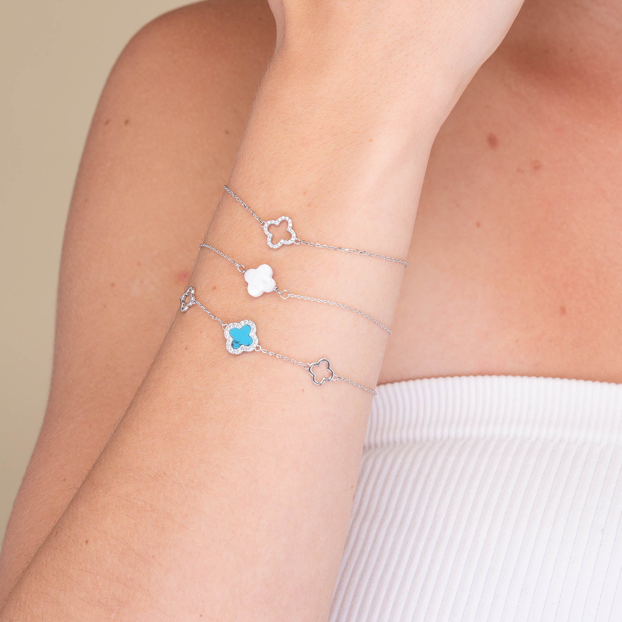 Clover MOP Chain Bracelet - Camile & Stone