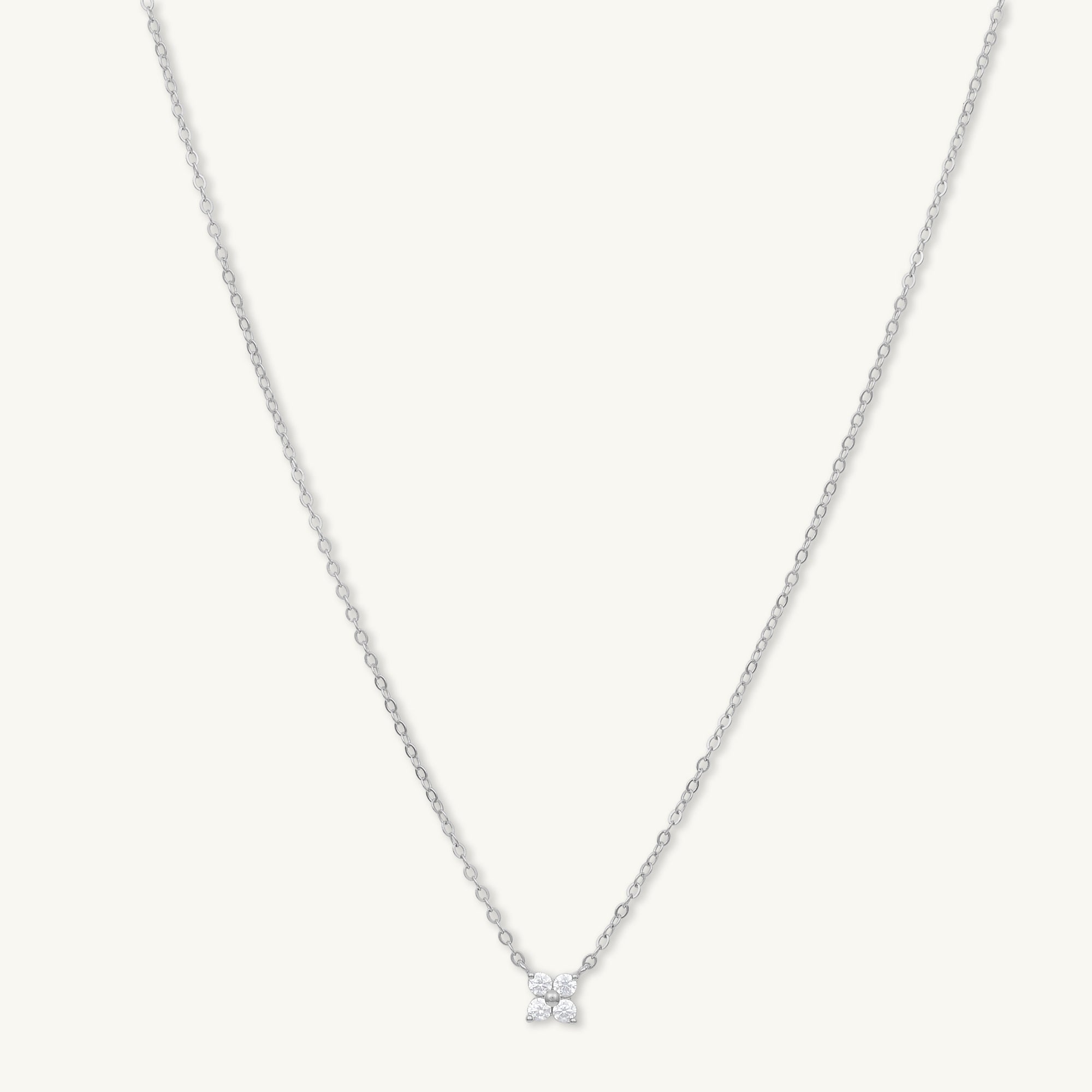 Clover Sapphire Chain Necklace - Camile & Stone