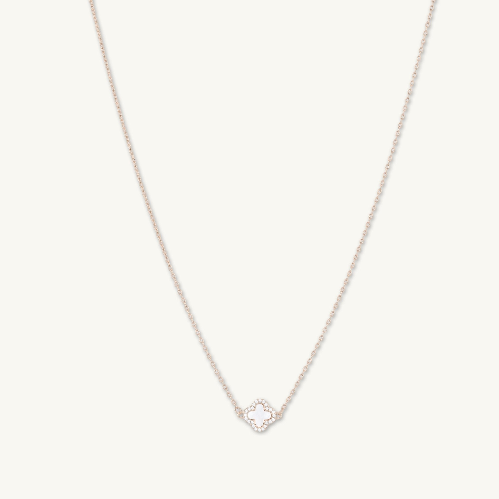 Clover Single MOP Sapphire Necklace - Camile & Stone