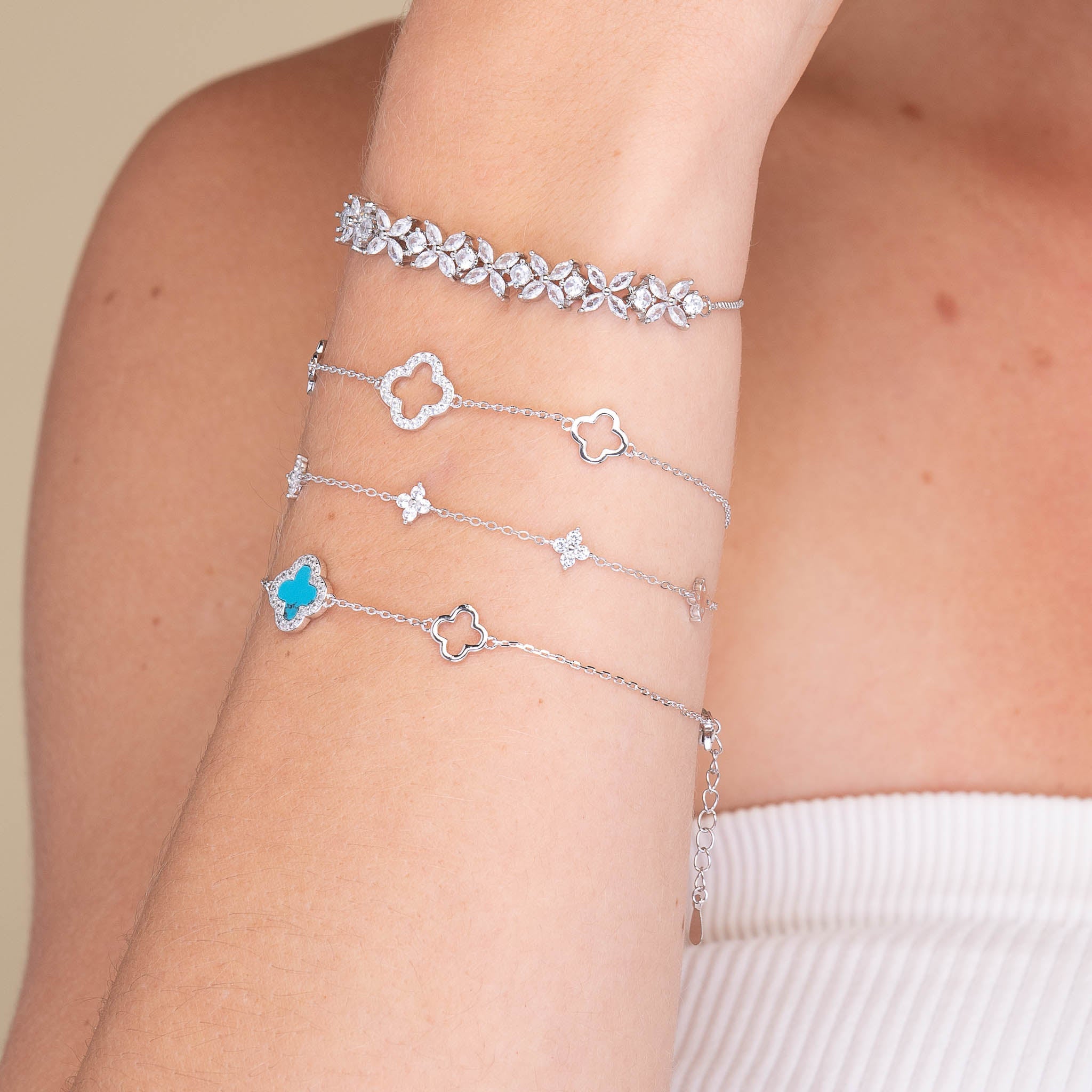 Clover Station Chain Bracelet - Camile & Stone